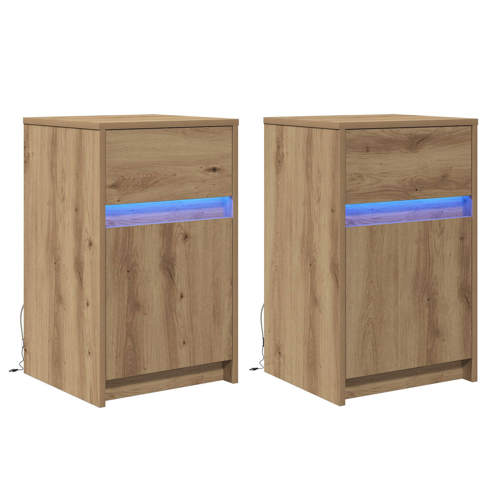 vidaXL Nachttisch LED Nachttisch 2 pcs günstig online kaufen