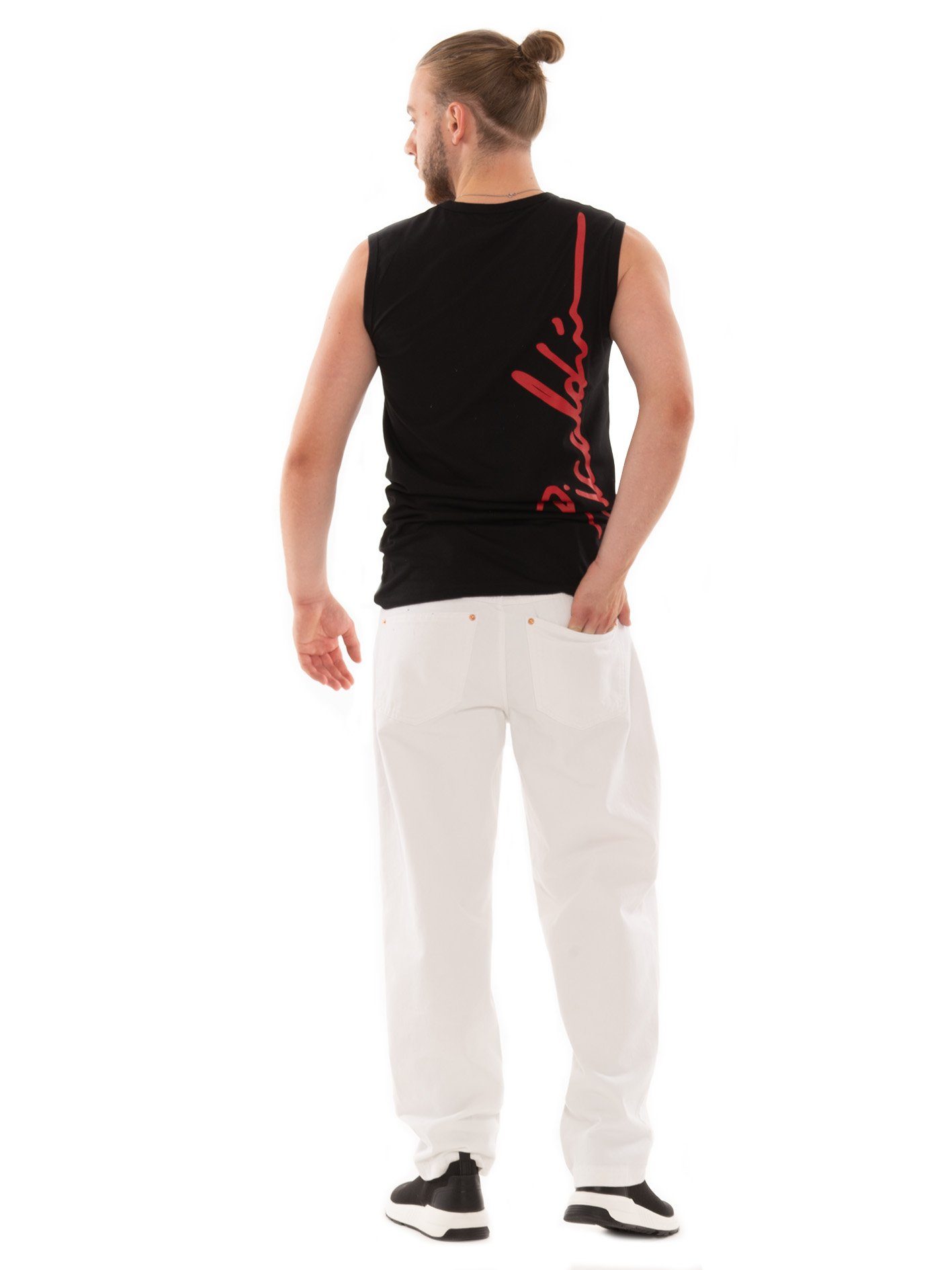 PICALDI Jeans Tank Muskelshirt Black Top Sommermode, Streetwear Male