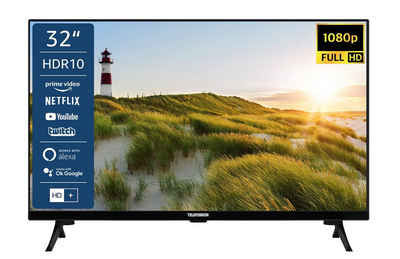 Telefunken XF32L800 LCD-LED Fernseher (80 cm/32 Zoll, Full HD, Smart TV, HDR Dolby Vision, Triple-Tuner, 6 Monate HD+ inkl)