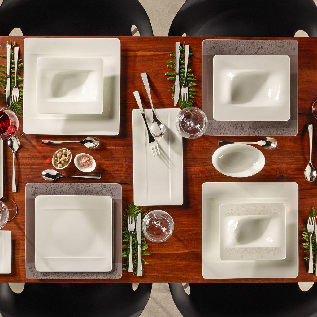 Villeroy & Boch Signature Brotteller Modern Grace Brotteller 16x16cm, (1 St), Premium Bone Porcelain, mikrow.- & spülm.sicher, Made in Germany