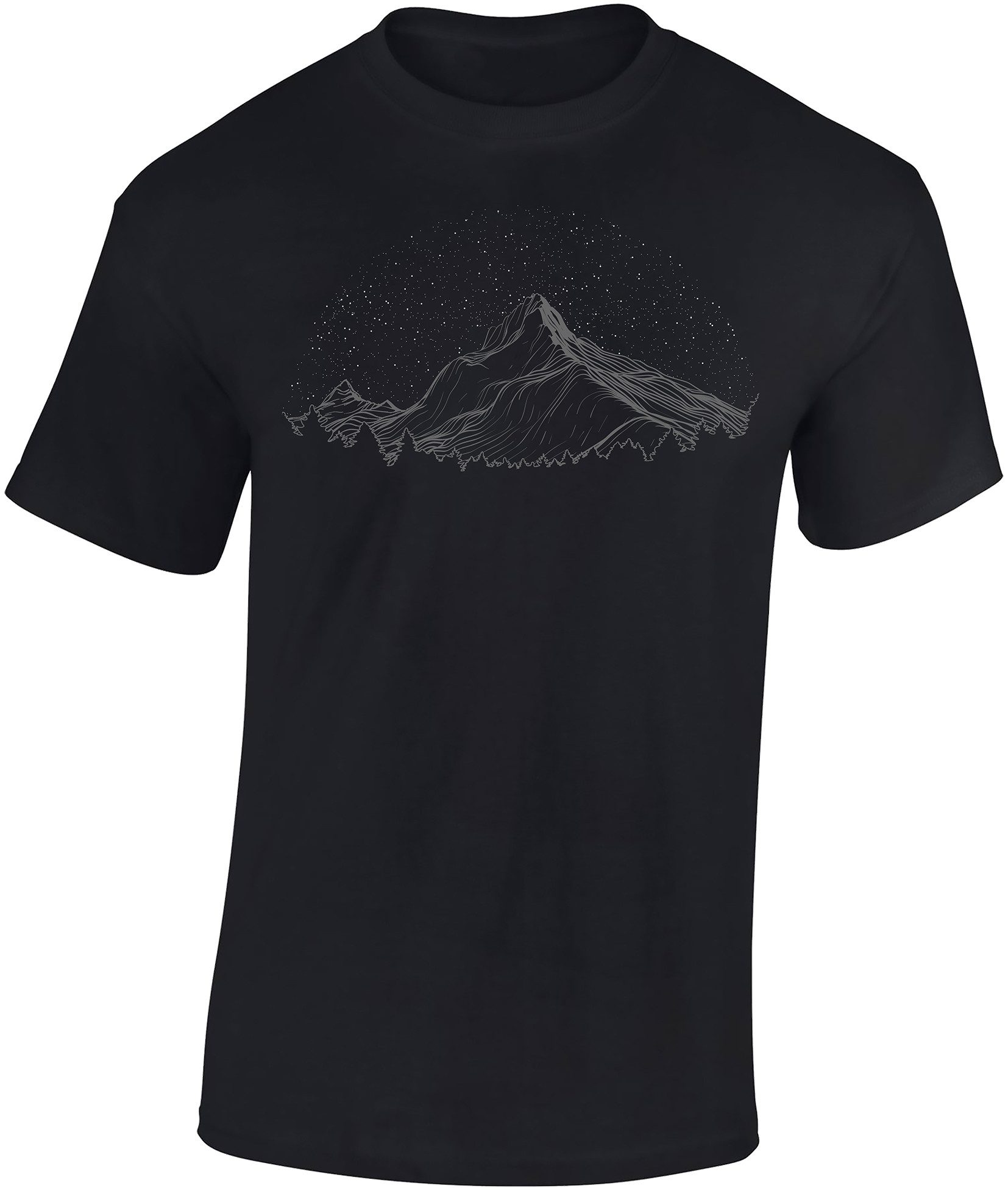 Baddery Print-Shirt Kinder-T-Shirt: "Berghimmel" - Kletter T-Shirt für junge Wanderfreunde, hochwertiger Siebdruck, aus Baumwolle