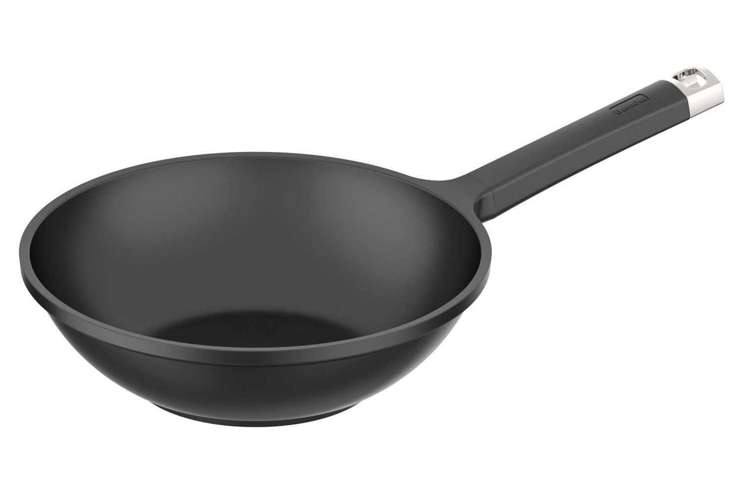 Berndes Wok EDITION 100, Ø 28 cm, Schwarz, Kunststoffgriff, Aluminiumguss, Induktion