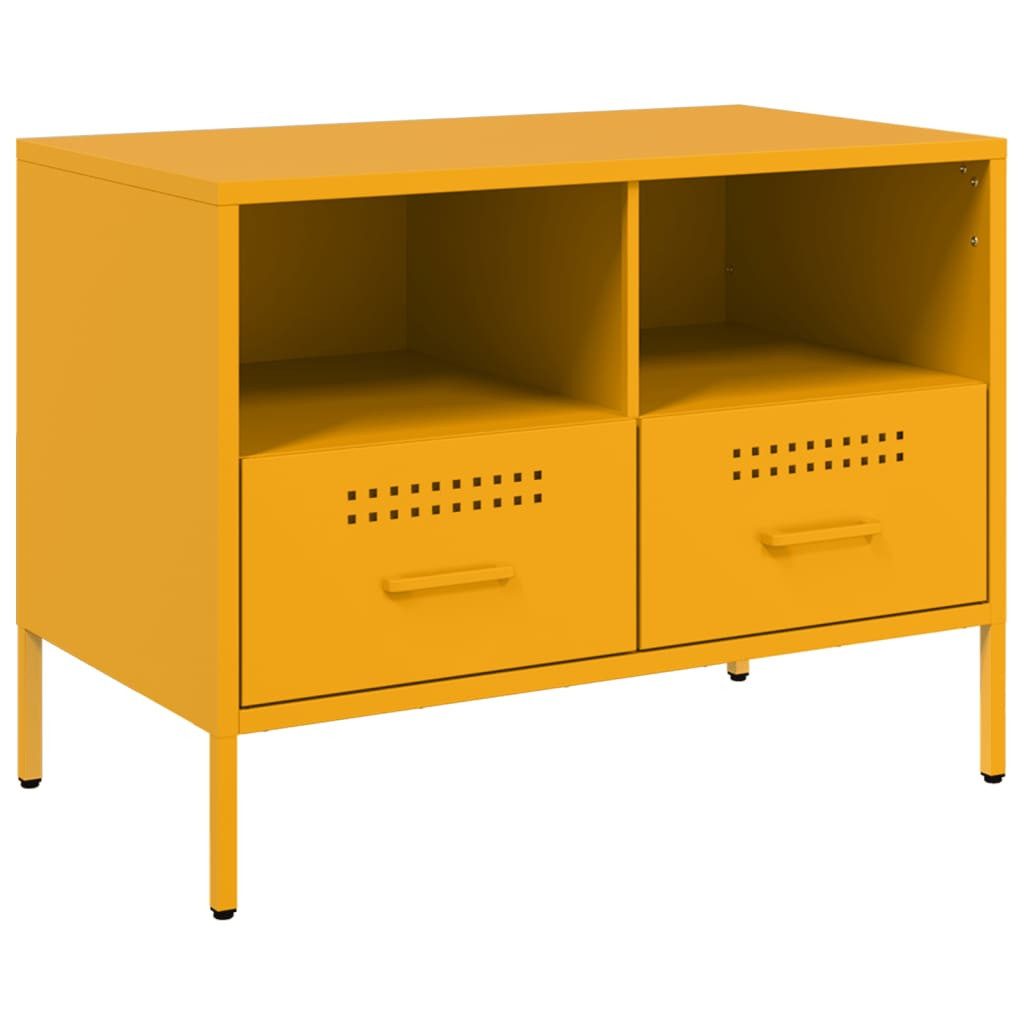 vidaXL TV-Schrank TV-Schrank Senfgelb 68x39x50,5 cm Stahl (1-St)