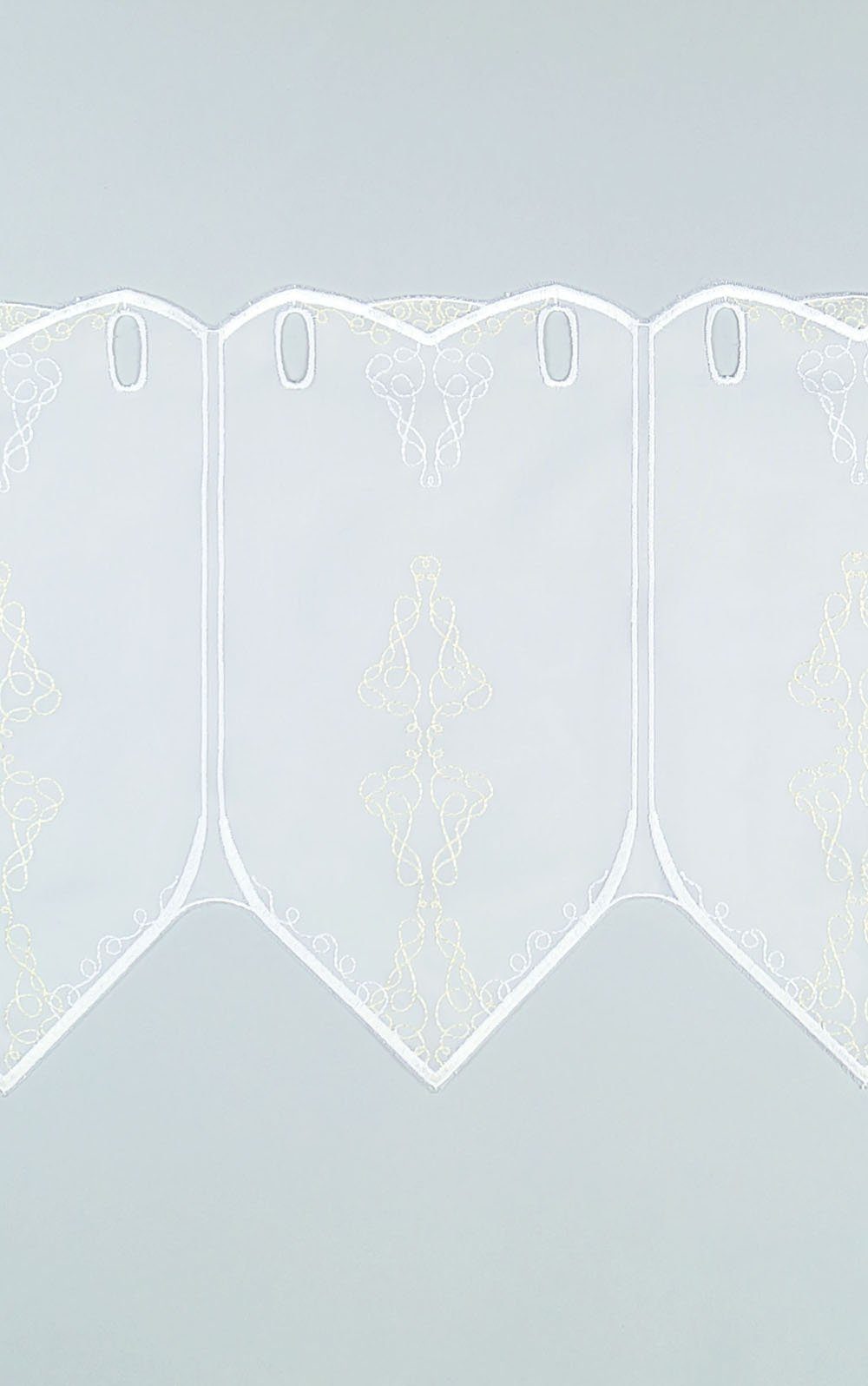 Scheibengardine Spitze®, Plauener transparent, St), (1 30x48.6cm Kringel, HxB