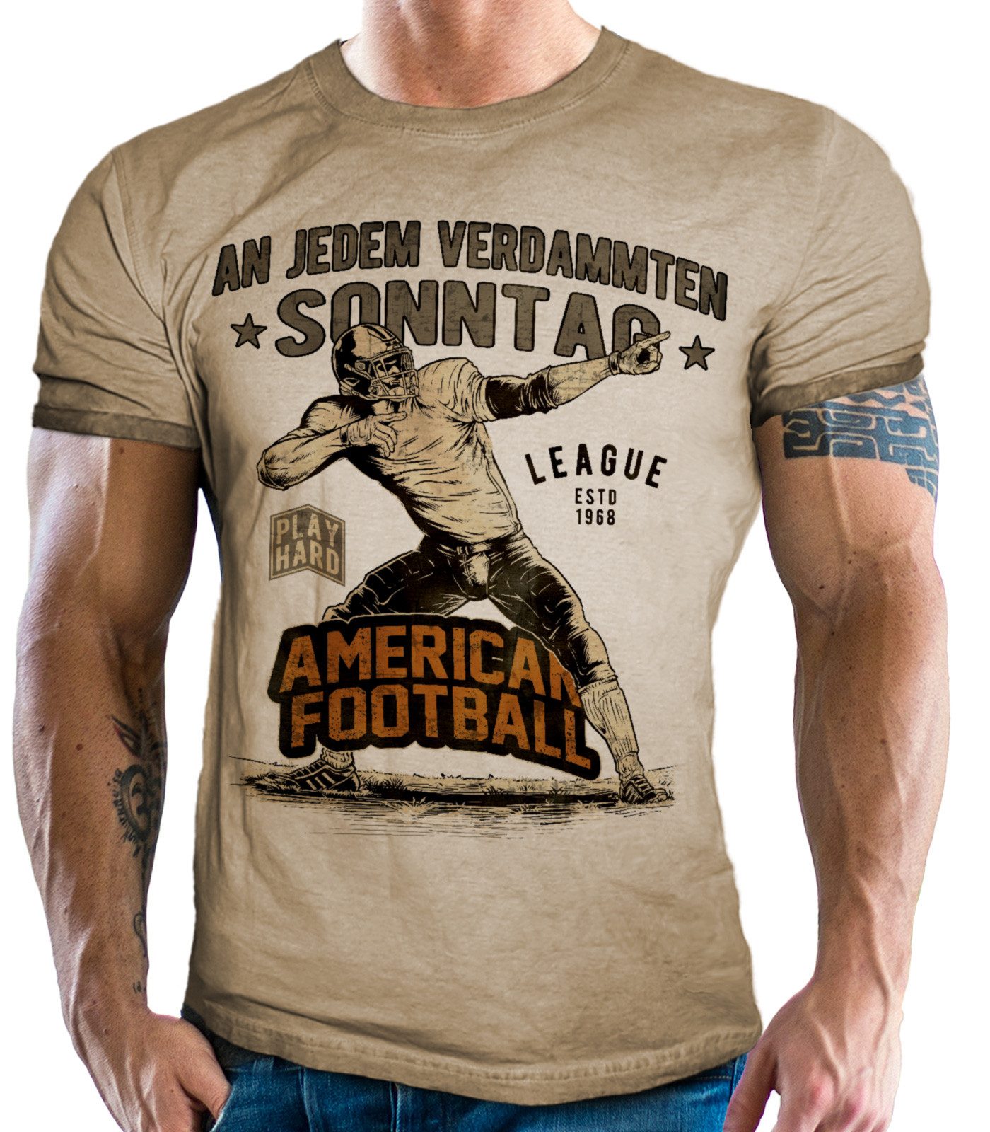 LOBO NEGRO® T-Shirt für American Football Fans: An jedem Sonntag