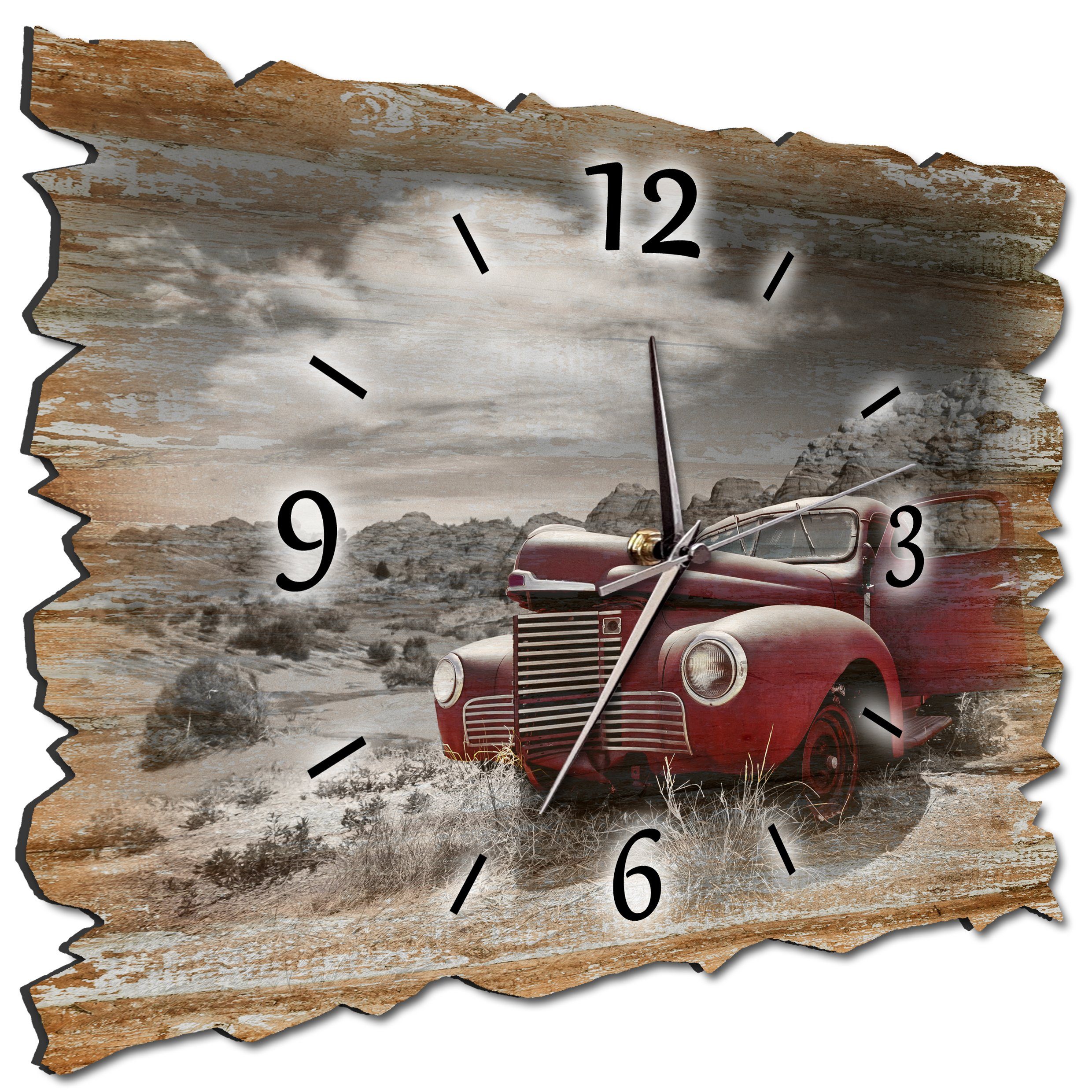 Bilder-Manufaktur Wanduhr H3a-10235 (BM, Funkuhr oder Quarzuhr, kein Ticken, lautlos, geräuschlos, gross)