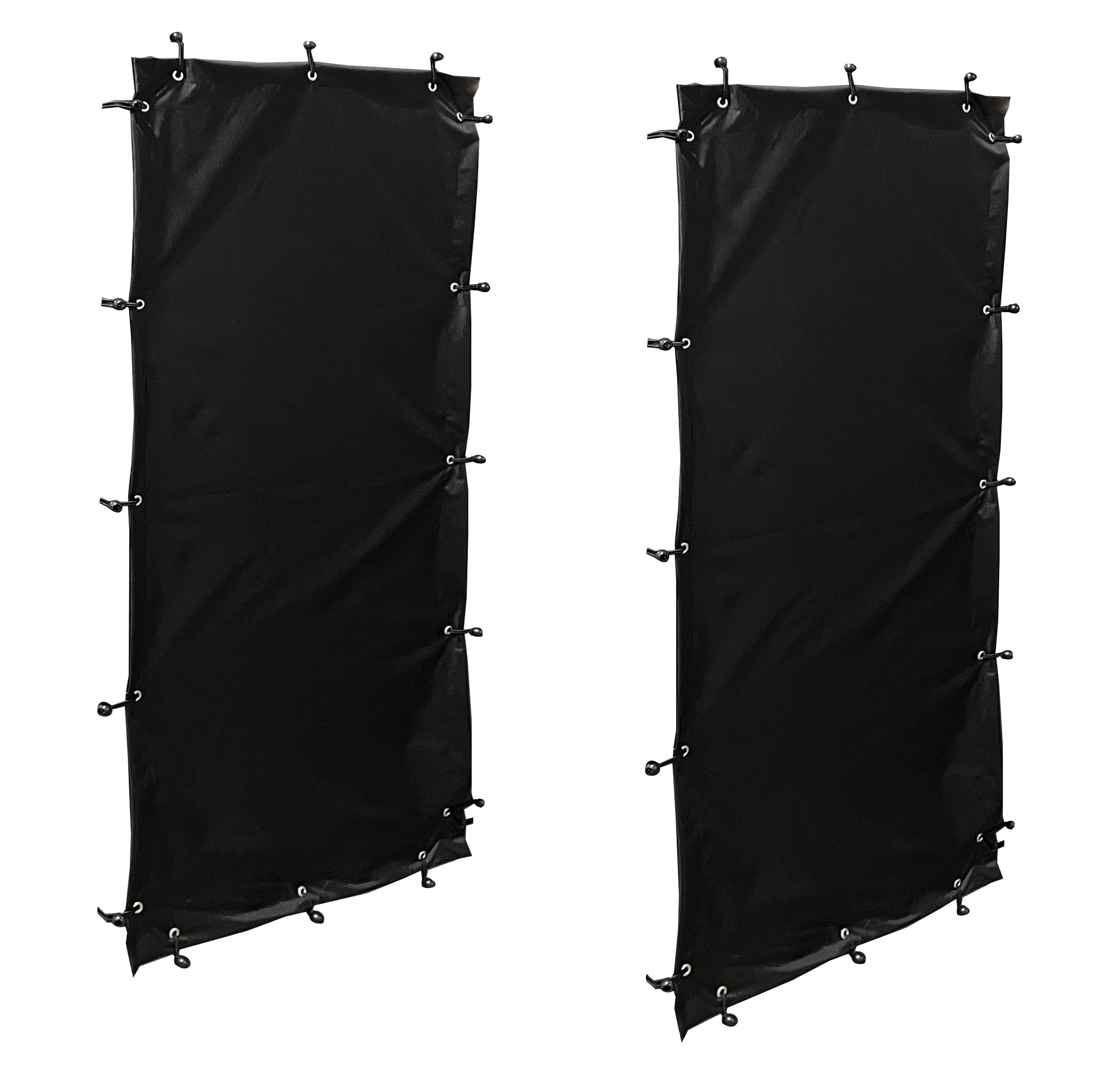 Quick Star Kaminholzregal Wetterschutz Seitlich für Kaminholzregale in Schwarz & Transparent, BxTxH:100x1x185 cm, PVC Beschichtung 260g/m