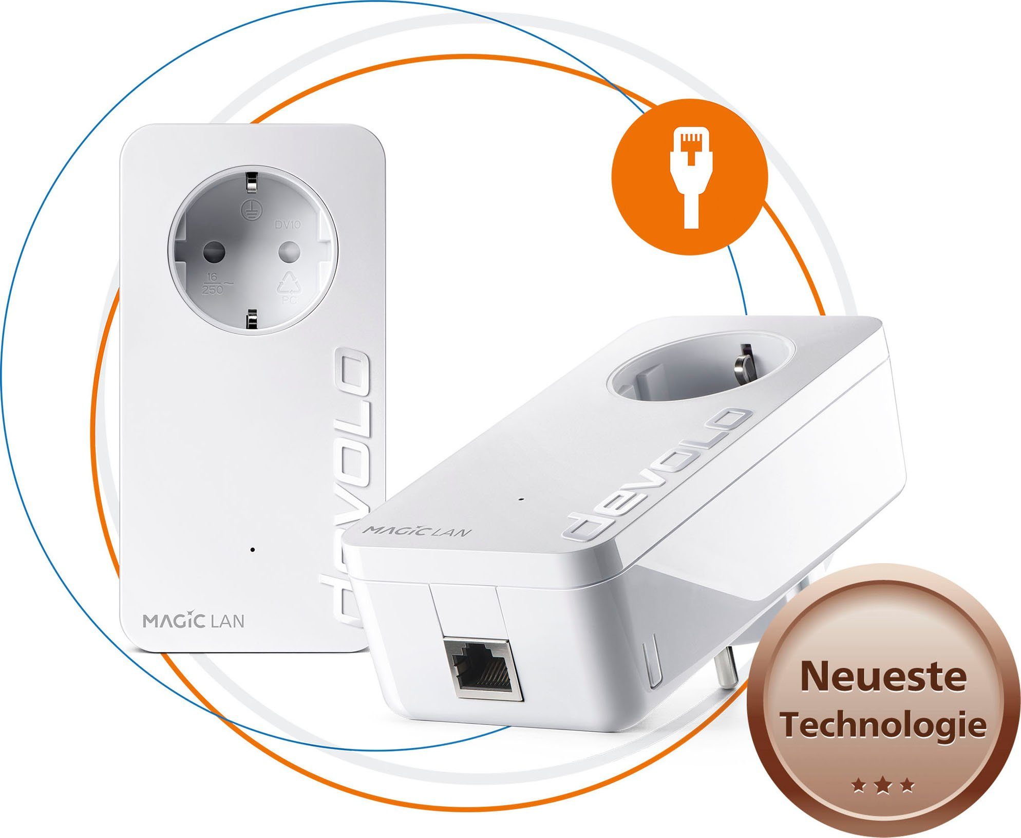 DEVOLO Magic 1 (1200Mbit, Kit Smart-Stecker 2x Starter Powerline, GbitLAN, LAN Heimnetz)