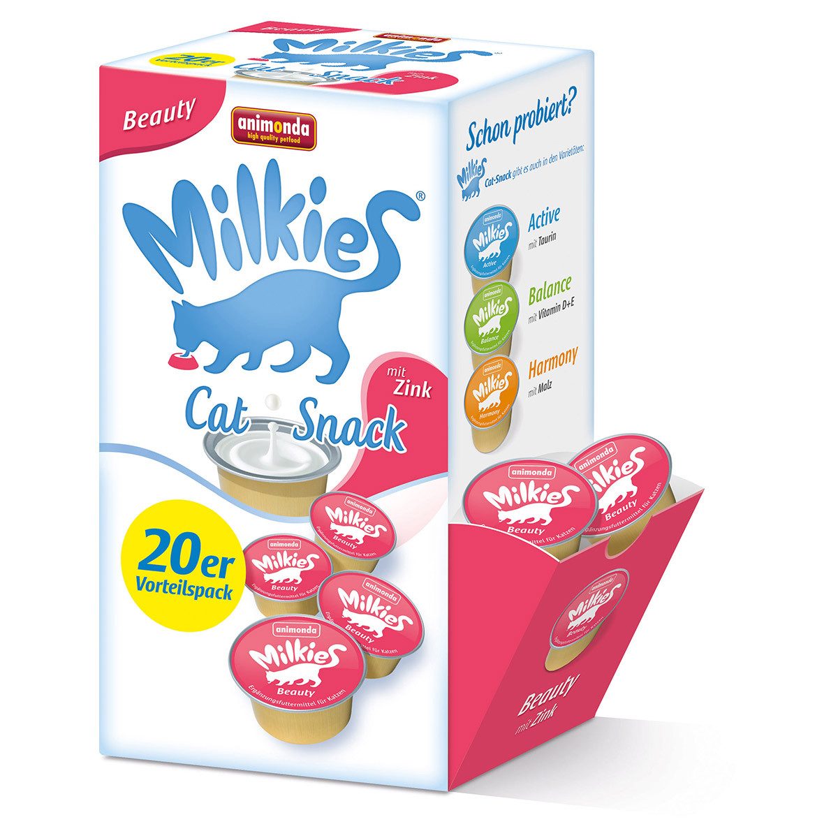 Animonda Milkie Beauty mit Zink 20 x 15 g, Snack für: Katze