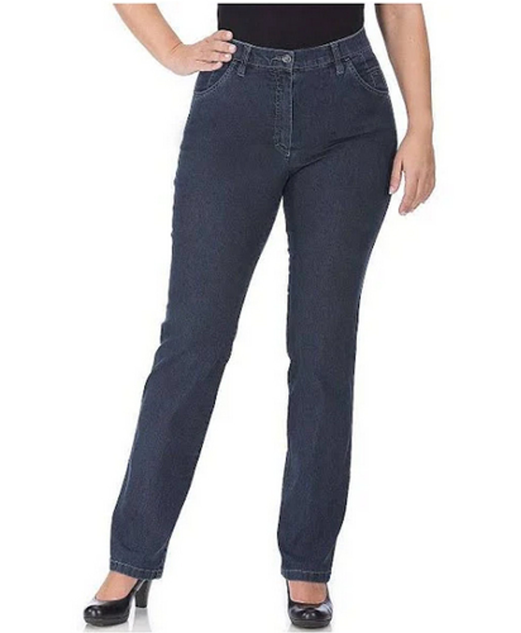 KjBRAND Stoffhose Betty denim Damenhose Strech Super blau