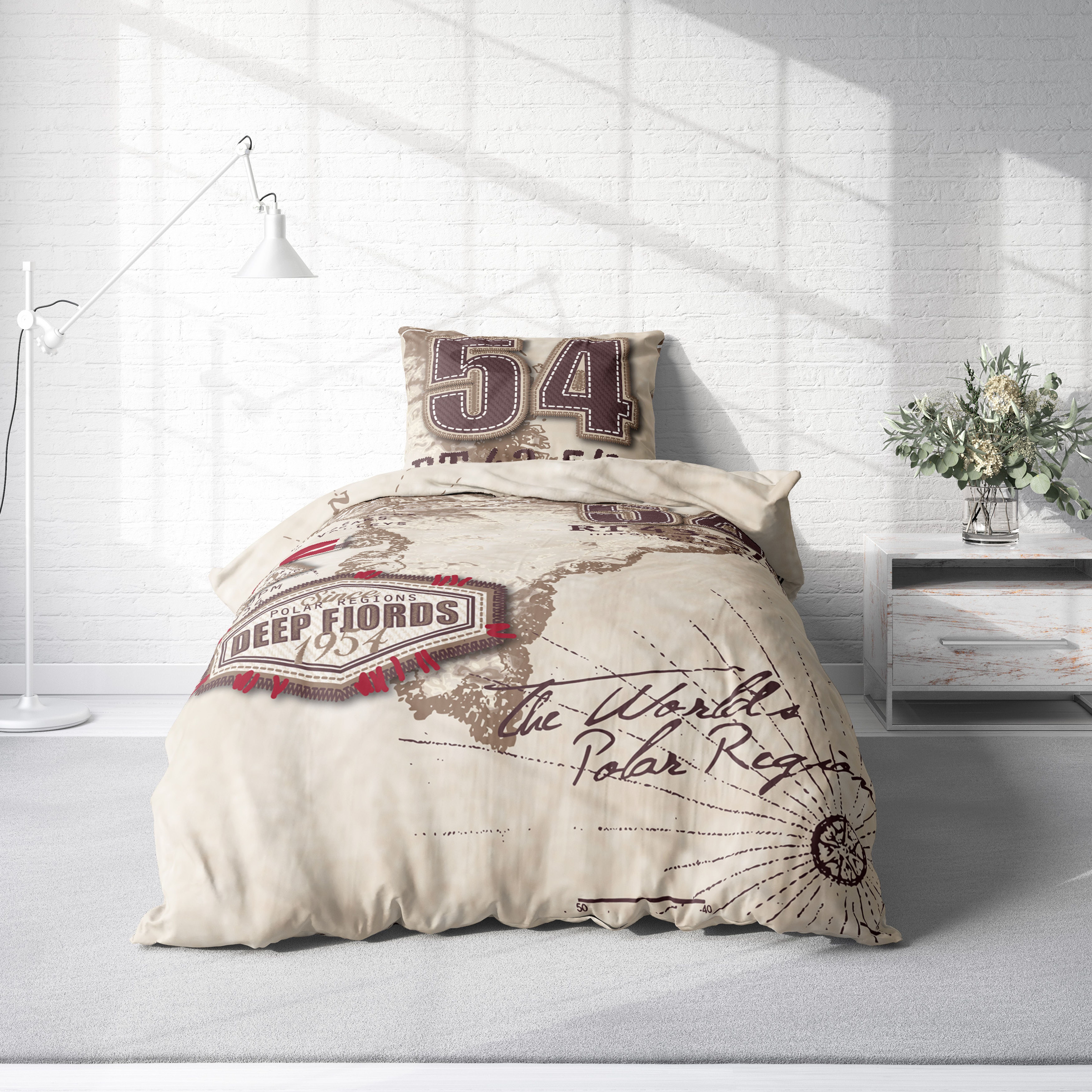One Home Bettwäsche Weltkarte, Mikrofaser, 2 günstig online kaufen