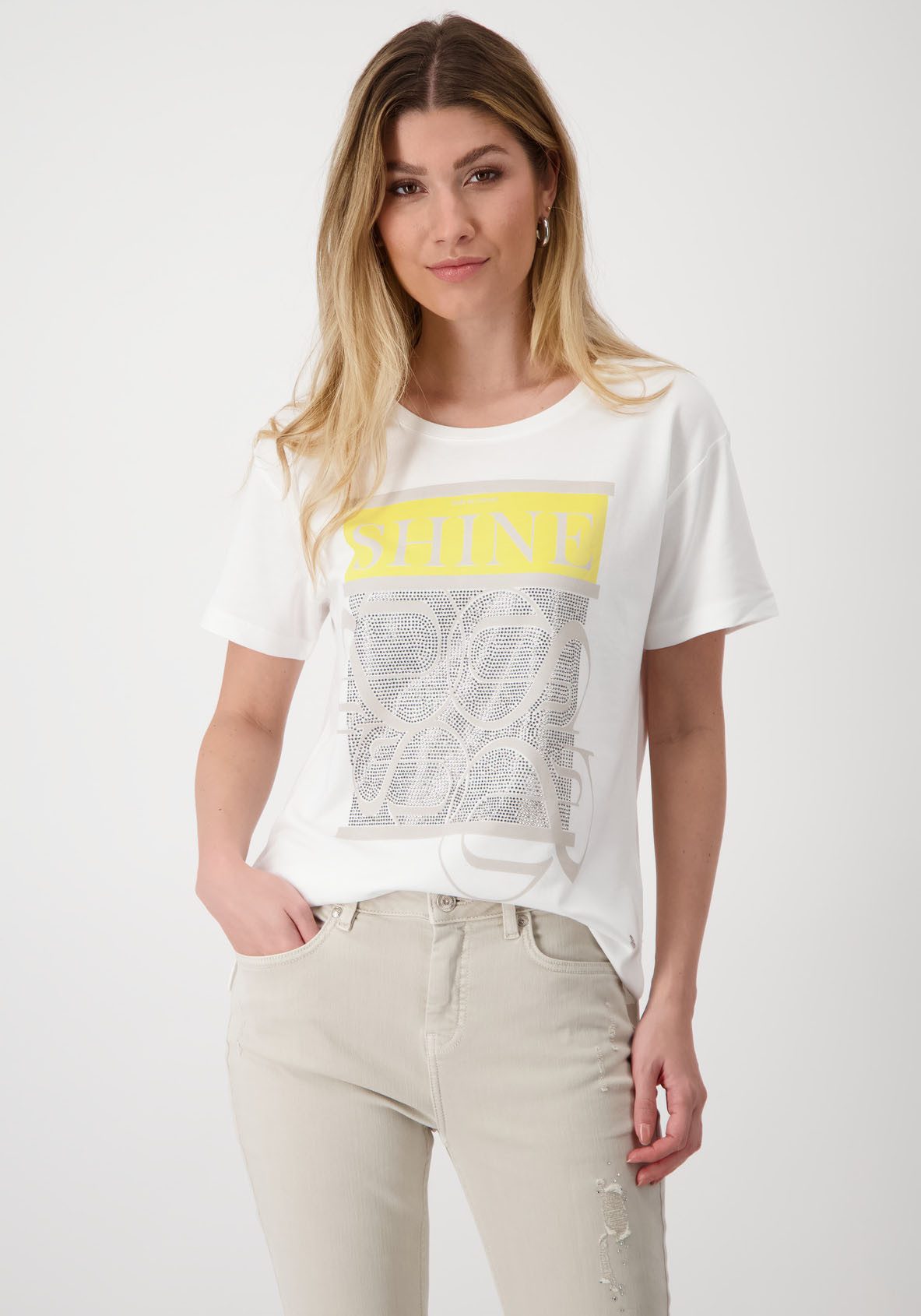 Monari T-Shirt mit Strass Steine