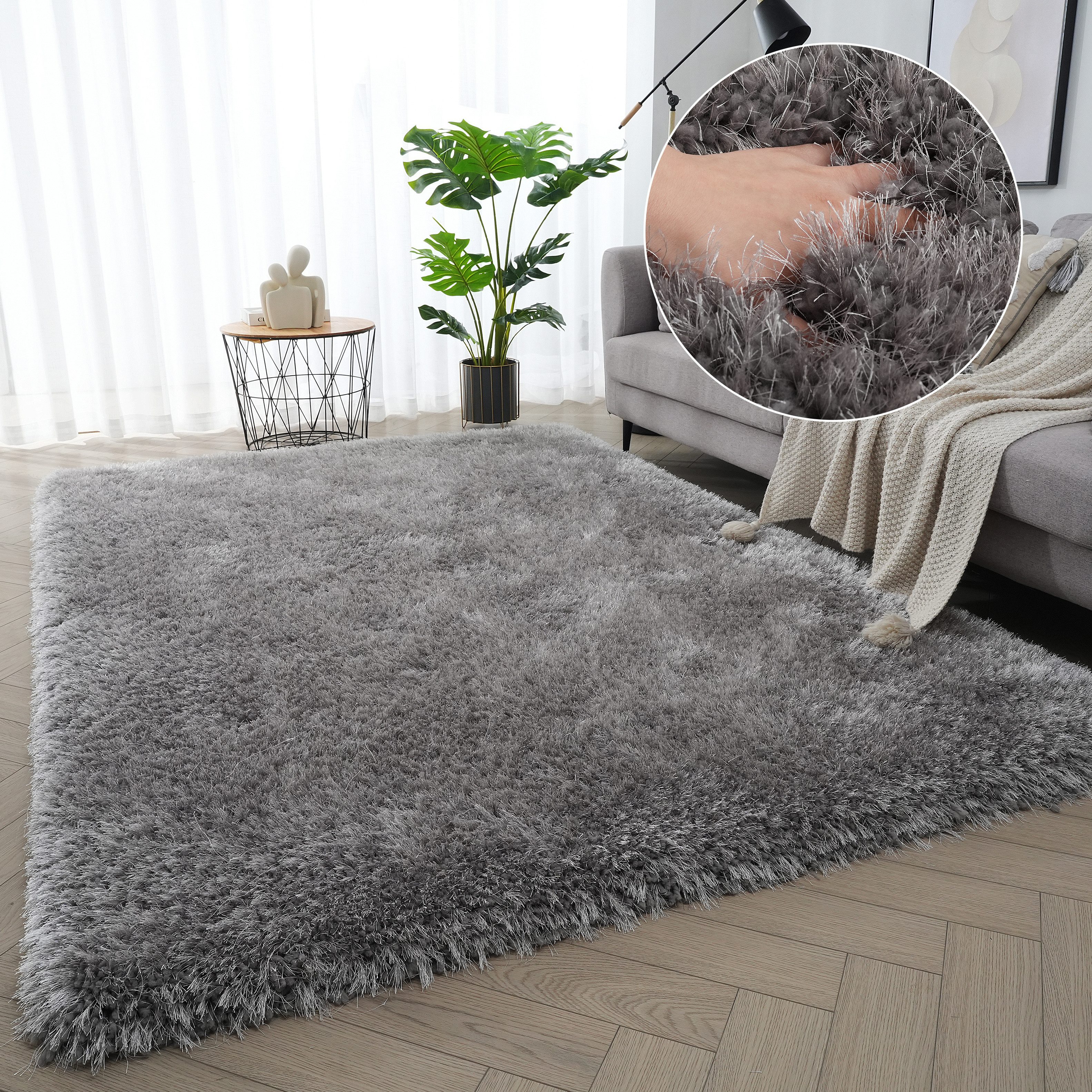 my home Hochflor-Teppich Micro exclusiv Teppich, sehr hoher Flor, weich dur günstig online kaufen