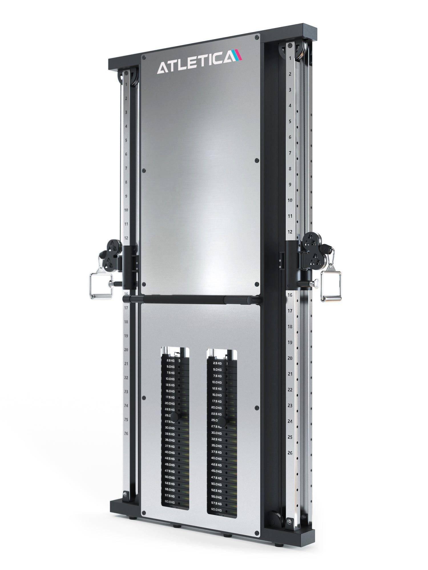 Kraftstation Monolit, Wandzugstation, 2 x 60 kg Gewichtsblöcke