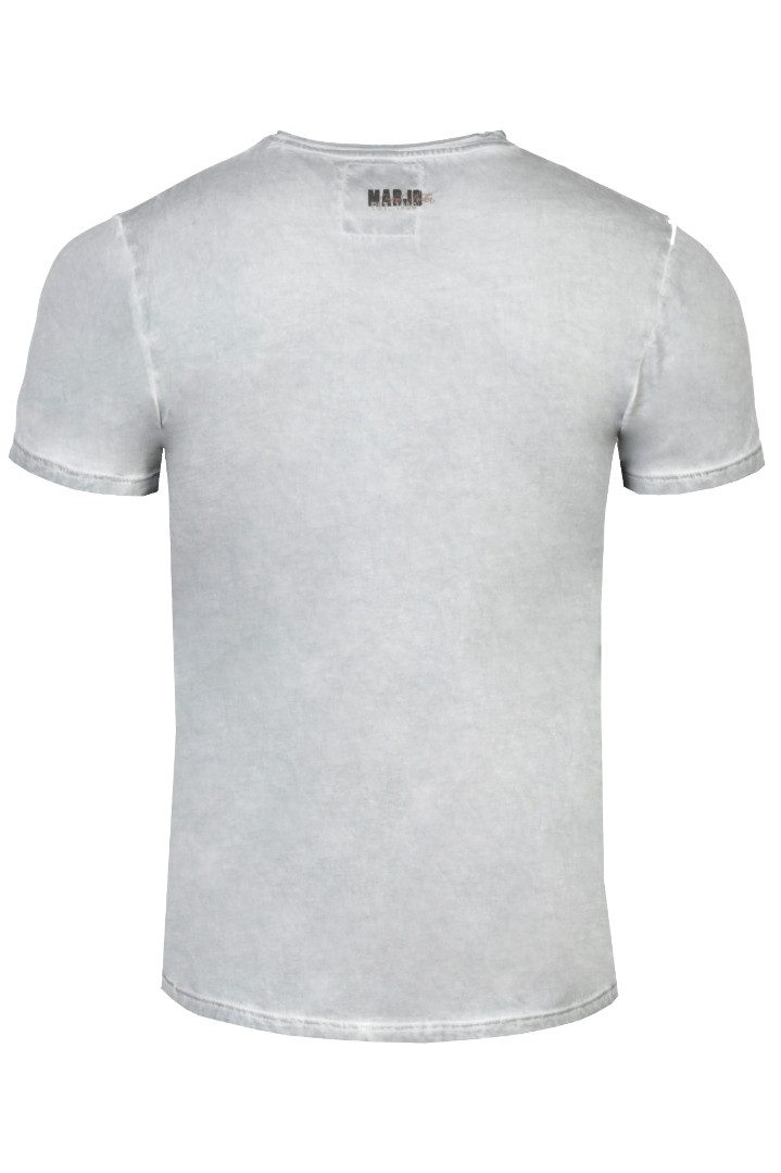 MarJo Trachtenshirt Trachtenshirt Herren - INGO - stahlgrau