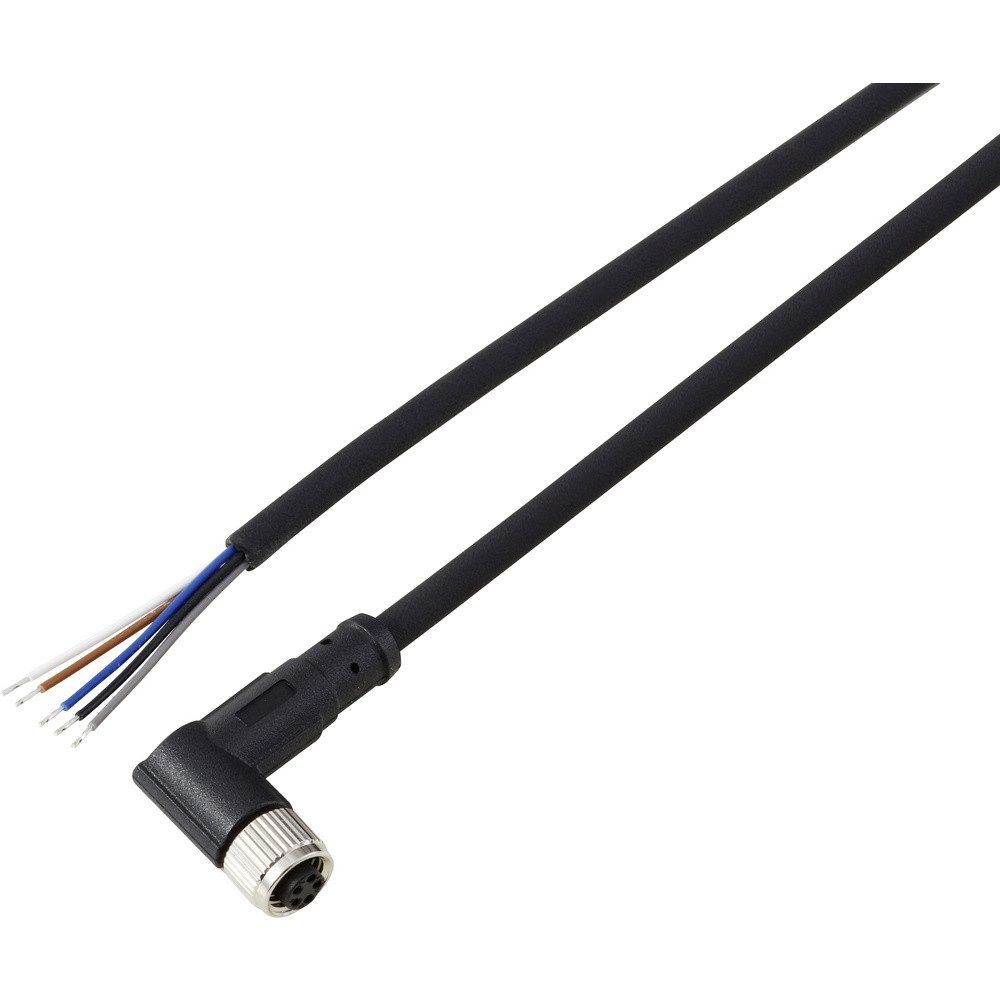 TRU COMPONENTS Steckdose TRU COMPONENTS TC-13751844 Anschlussleitung M8 x 1 Buchse, gewinkelt 1, TC-13751844