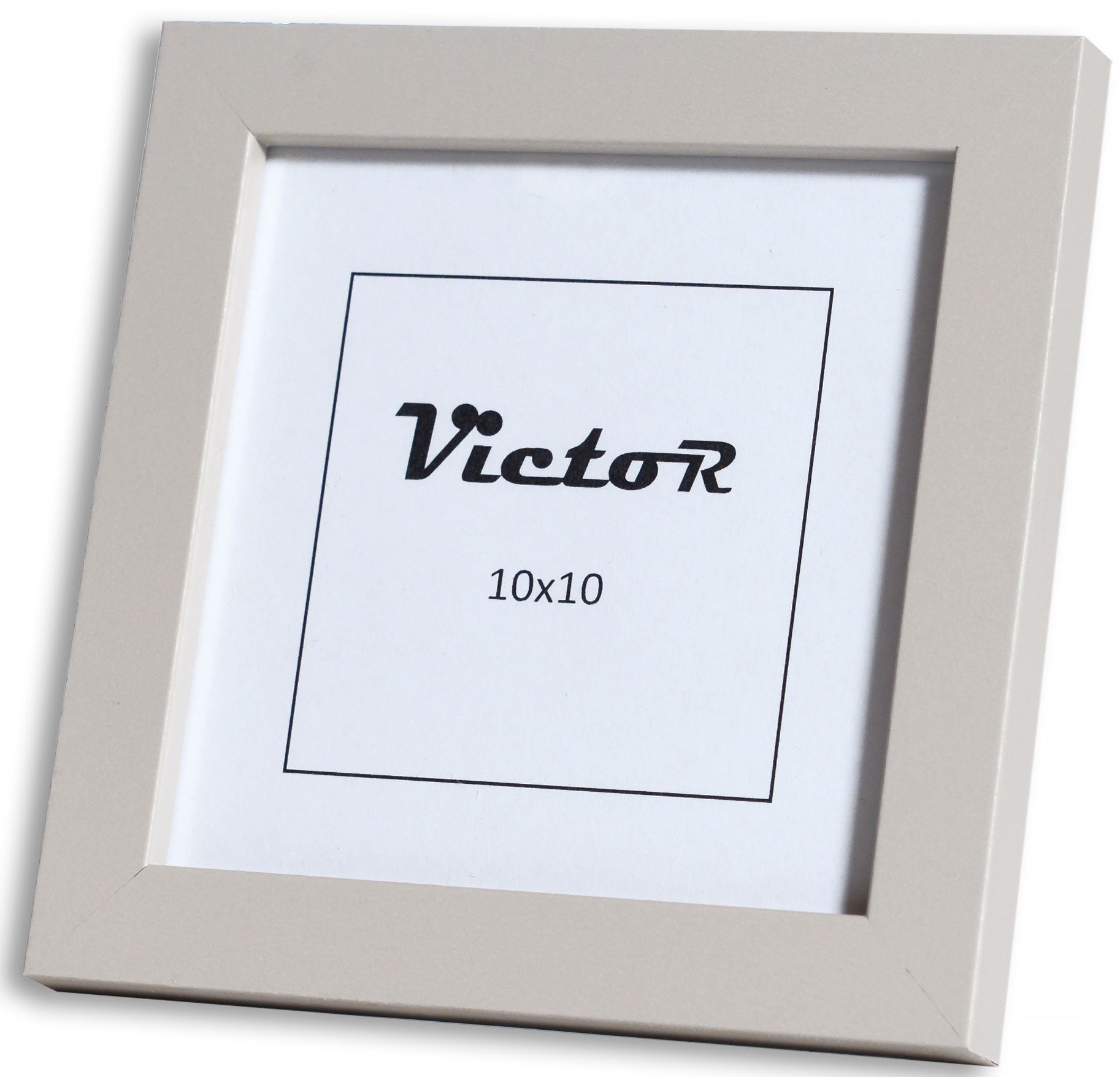 (Zenith) schmaler Klee, Leiste cm, mit Bilderrahmen grau, 10x10 in Holzrahmen Victor