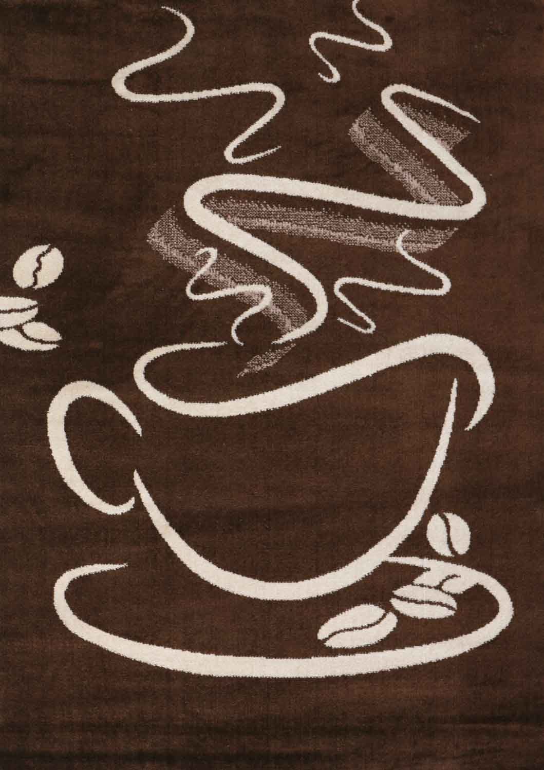 Teppich Küchenteppich Braun Kaffee Teppich, mm, Kaffee, Tasse, Rechteckig, 5 Küche Vimoda, Cappuccino, Höhe