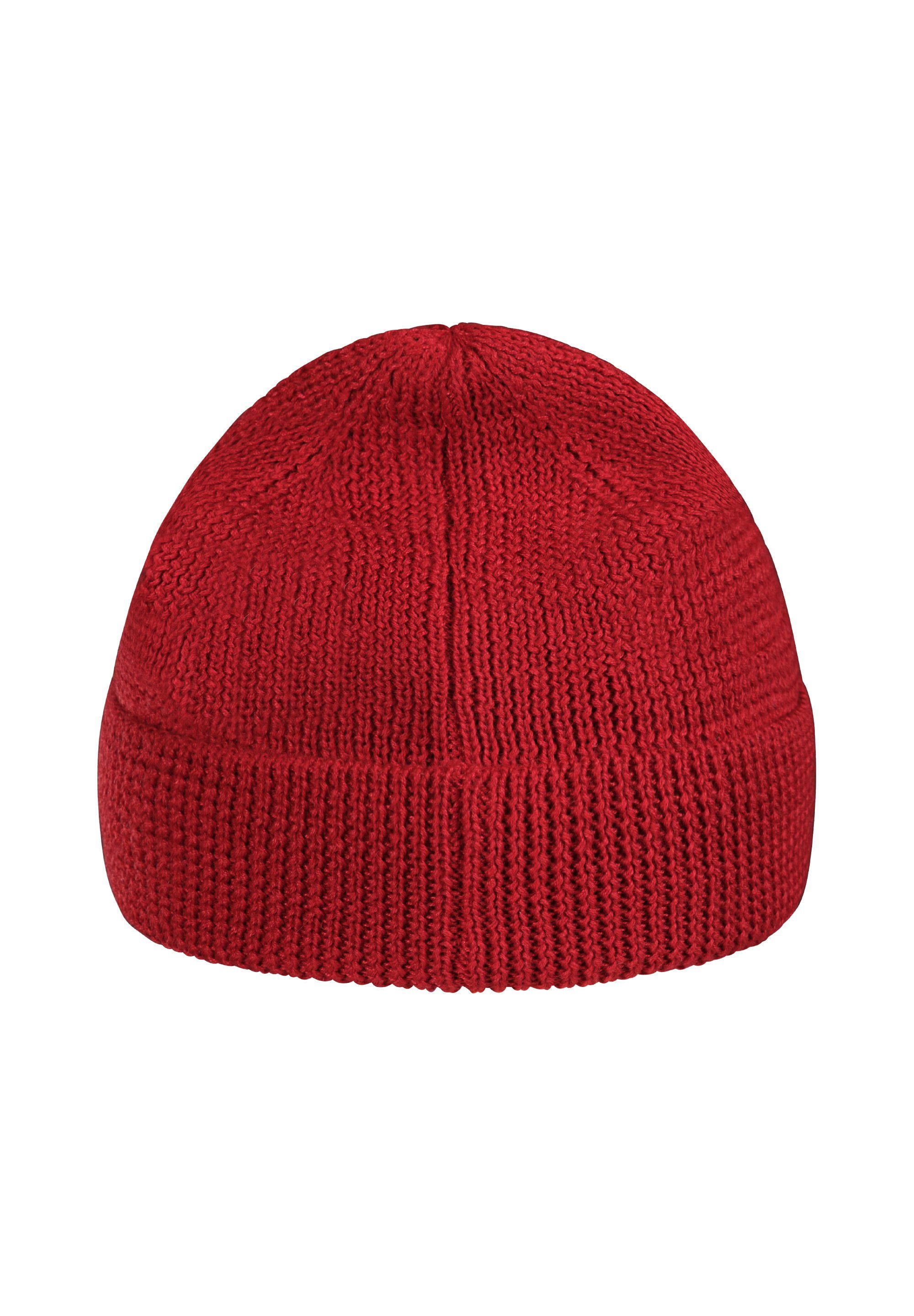 DANISH ENDURANCE warmem Wintermütze mit Für Polar Beanie Damen & red Merino Herren, Weiche Fleece Mütze Fleece