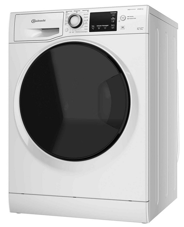 BAUKNECHT Waschtrockner WD 96RC DA, 9 kg, 6 kg, 1400 U/min, Automatischer Schutz vor Wasserschäden – Mehrfachwasserschutz+