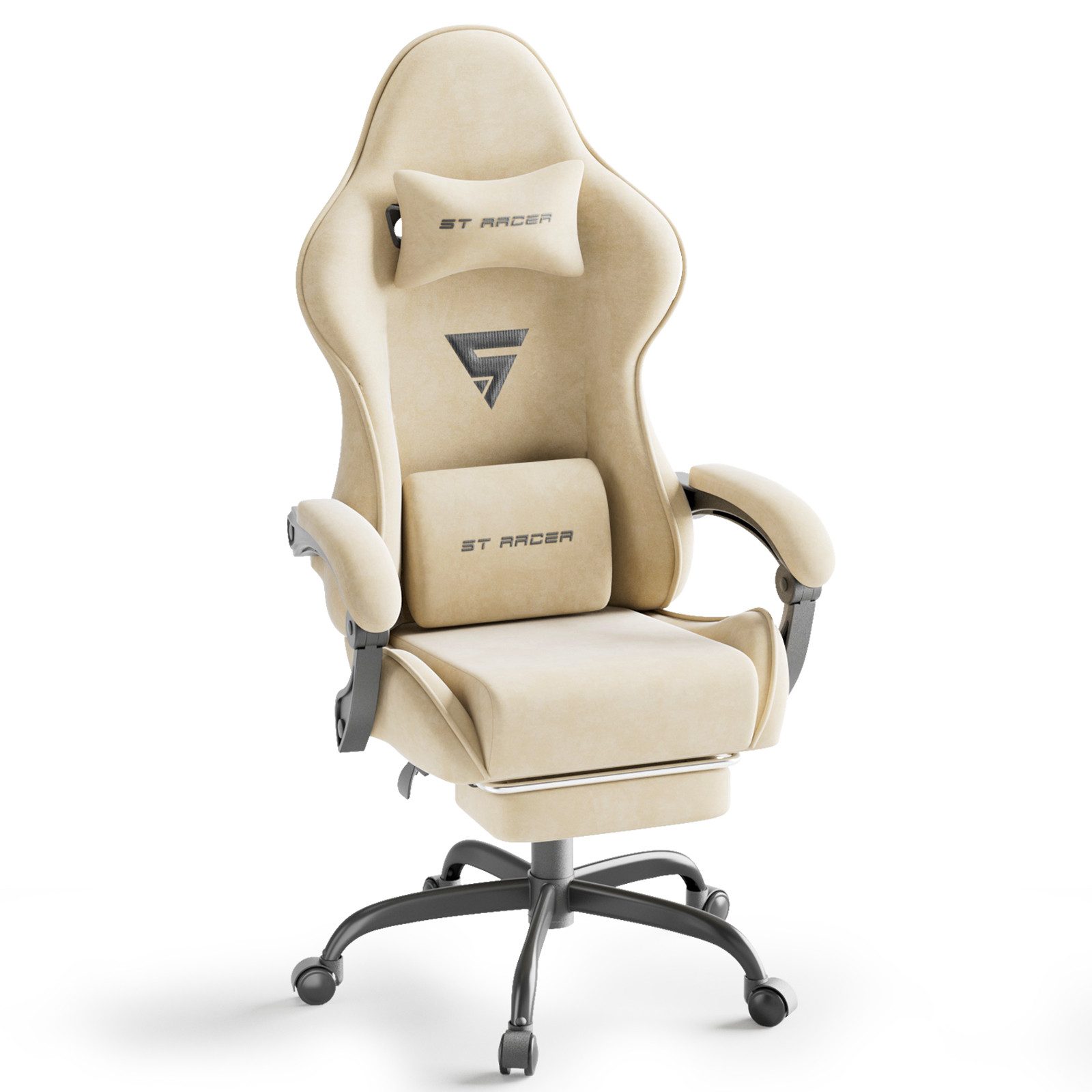 Ferghana Gaming-Stuhl Racing PC Stuhl Verstellbar mit Kopf-,Lendenkissen, F günstig online kaufen