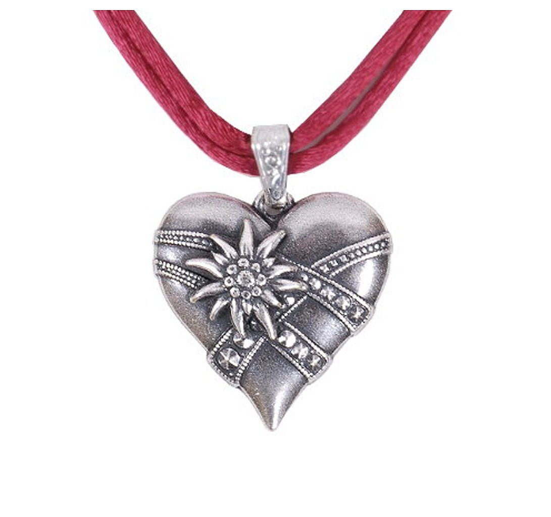 Moschen-Bayern Herzkette Trachtenkette Dirndlkette Edelweißkette Trachtenherz Herzkette
