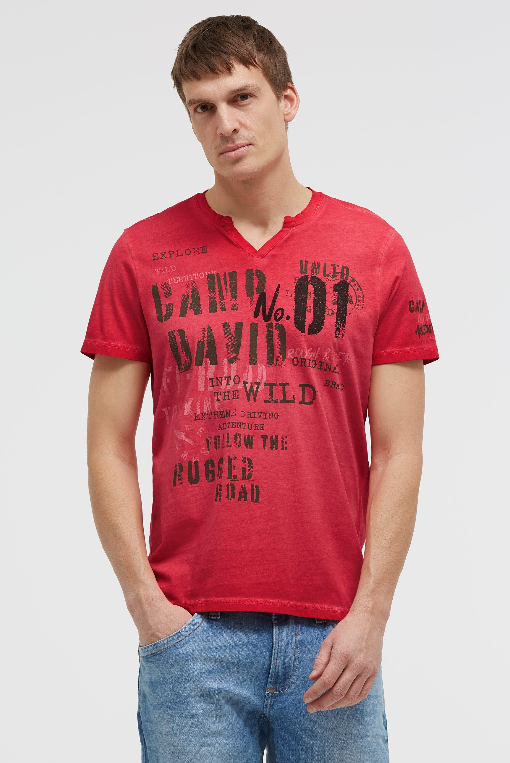 CAMP DAVID Rundhalsshirt aus Baumwolle