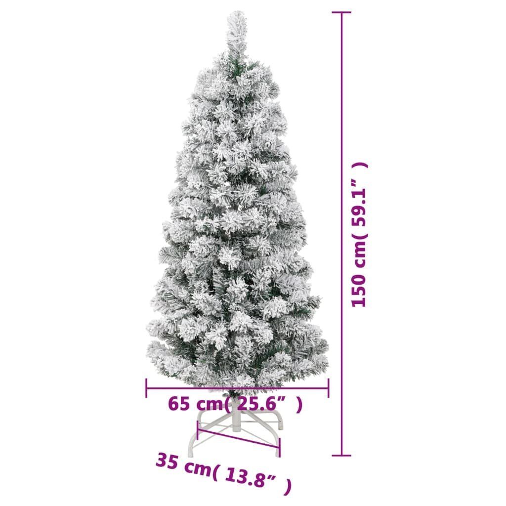 vidaXL Künstlicher Weihnachtsbaum Künstlicher Beschneit 150 Weihnachtsbaum Klappbar cm