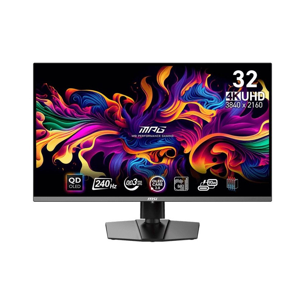 MSI MSI MPG 321URXDE 32" QD-OLED Gaming Monitor Gaming-Monitor (3840 x 2160 Pixel px, Ultra HD, 0.03 ms Reaktionszeit, 240 Hz Bildwiederholrate)