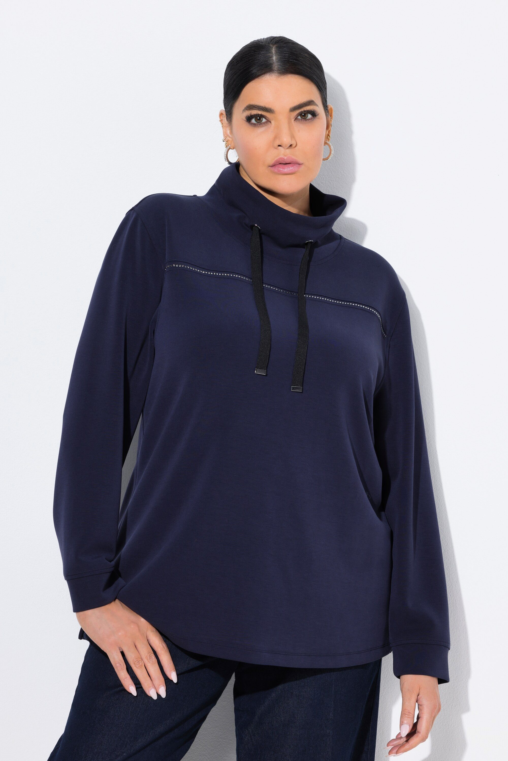 Ulla Popken Sweatshirt Sweatshirt Ziersteine Classic günstig online kaufen