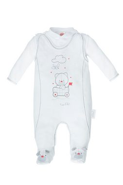 Makoma Erstausstattungspaket Baby Strampler Set Schlafanzug Wickelbody Wickeljacke Hose mit Fuß (Set, 6-tlg., 6-tlg) 100% Baumwolle