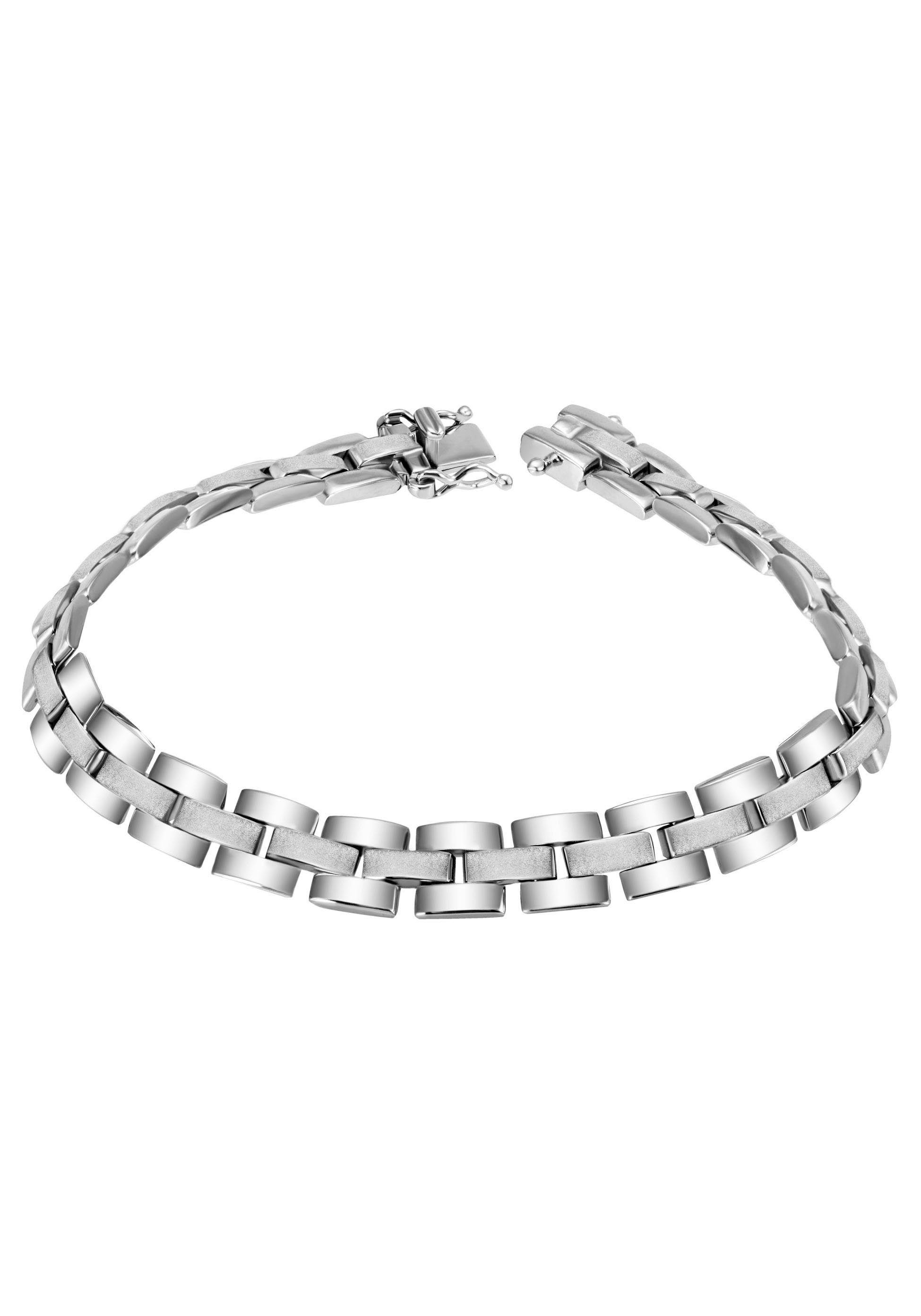 Firetti Armband Schmuck Geschenk Silber 925 Armschmuck Armkette  Gliederkette, zu Kleid, Shirt, Jeans, Sneaker! Anlass Geburtstag Weihnachten,  Hochglanzpoliert oder teilweise mattiert