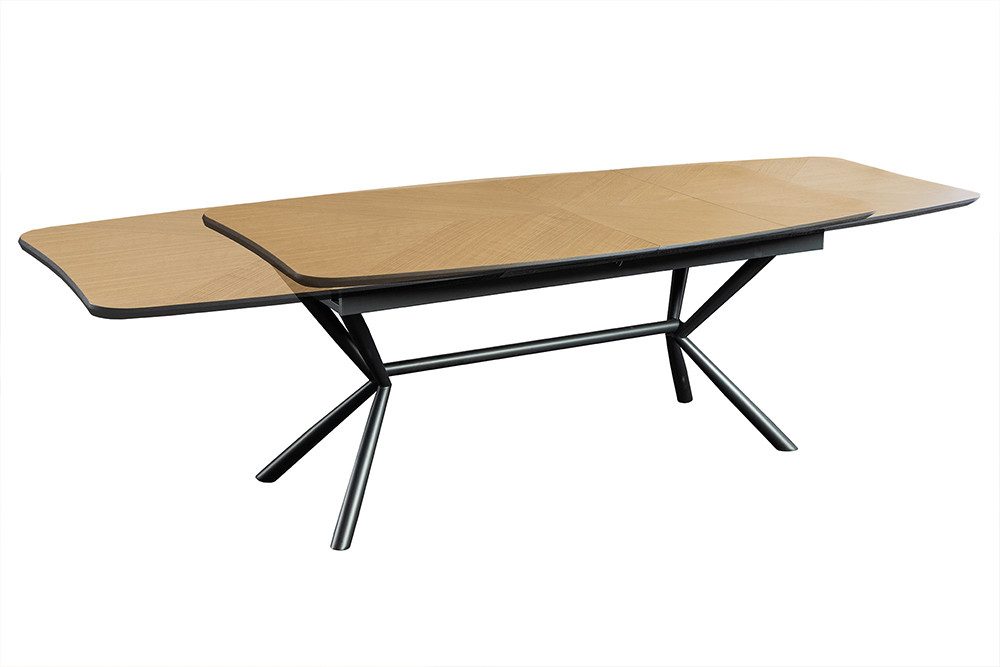 riess-ambiente Esstisch GRANDEZZA 180-270cm natur/schwarz - Eiche, Metall, Ausziehbar, Modern (Einzelartikel, 1-St), Industrial Ausziehtisch - ideal für Konferenzraum, Wohn- und Esszimmer