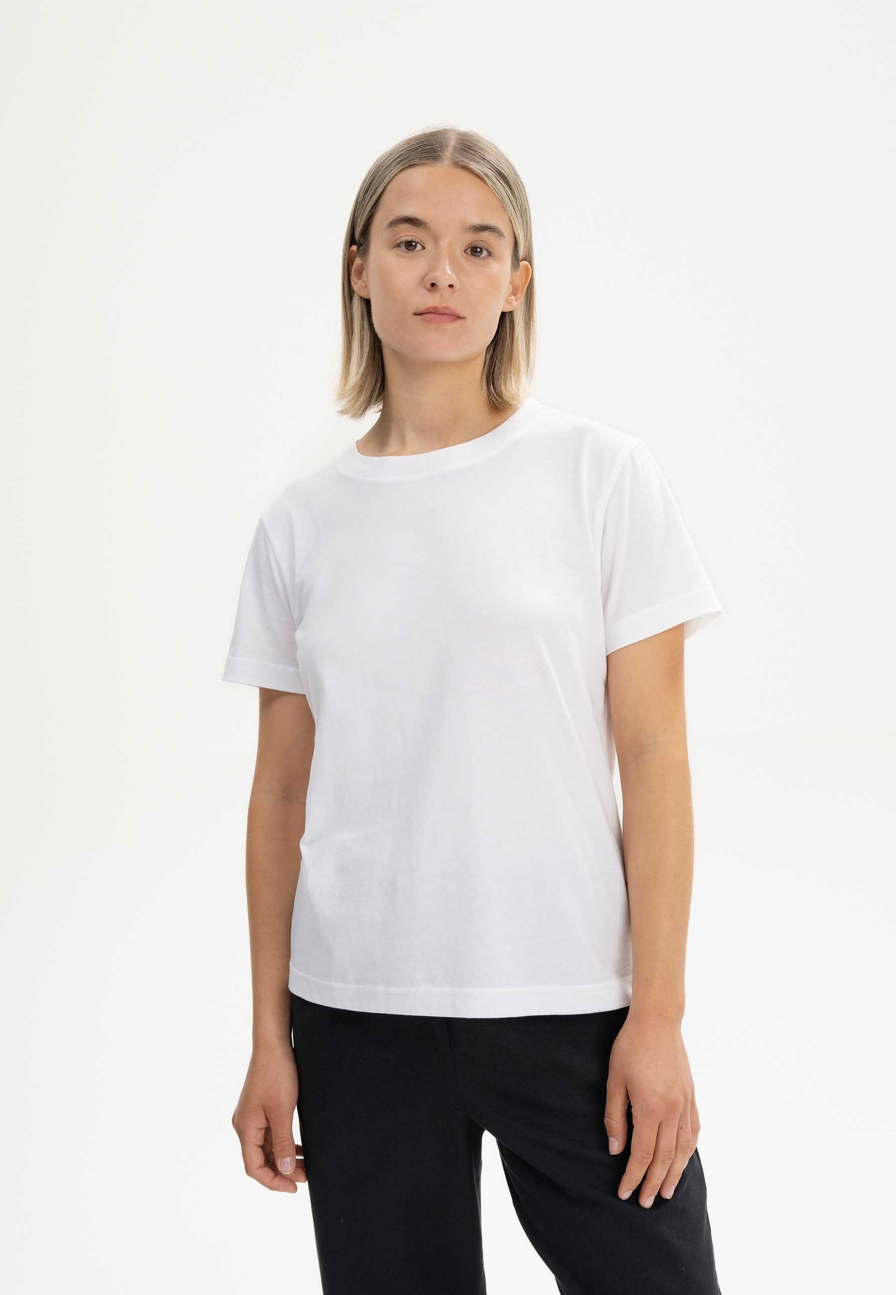 MELA Kurzarmshirt T-Shirt KHIRA Fein gerippter günstig online kaufen