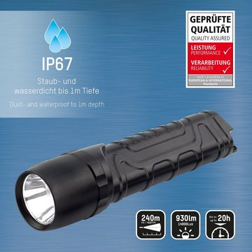ANSMANN AG LED Taschenlampe LED-Taschenlampe - 10W LED extrem hell, handlich, Staub Wasserdicht