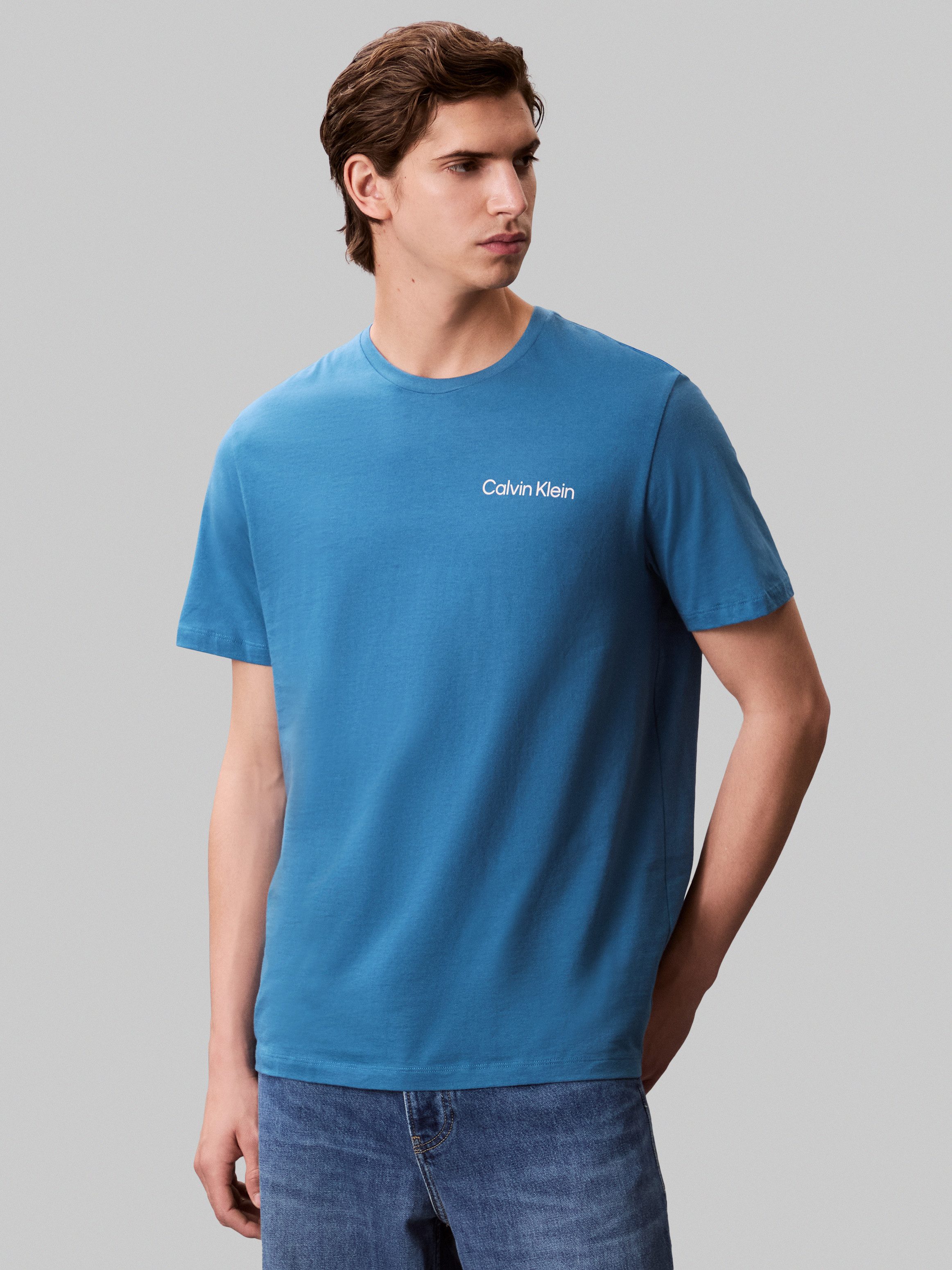 Calvin Klein Jeans T-Shirt SS 30s E WRD STRTCH mit großem Logodruck auf dem günstig online kaufen