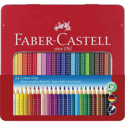Faber-Castell Buntstift Faber-Castell Colour Grip Buntstift - 24er-Metalletui