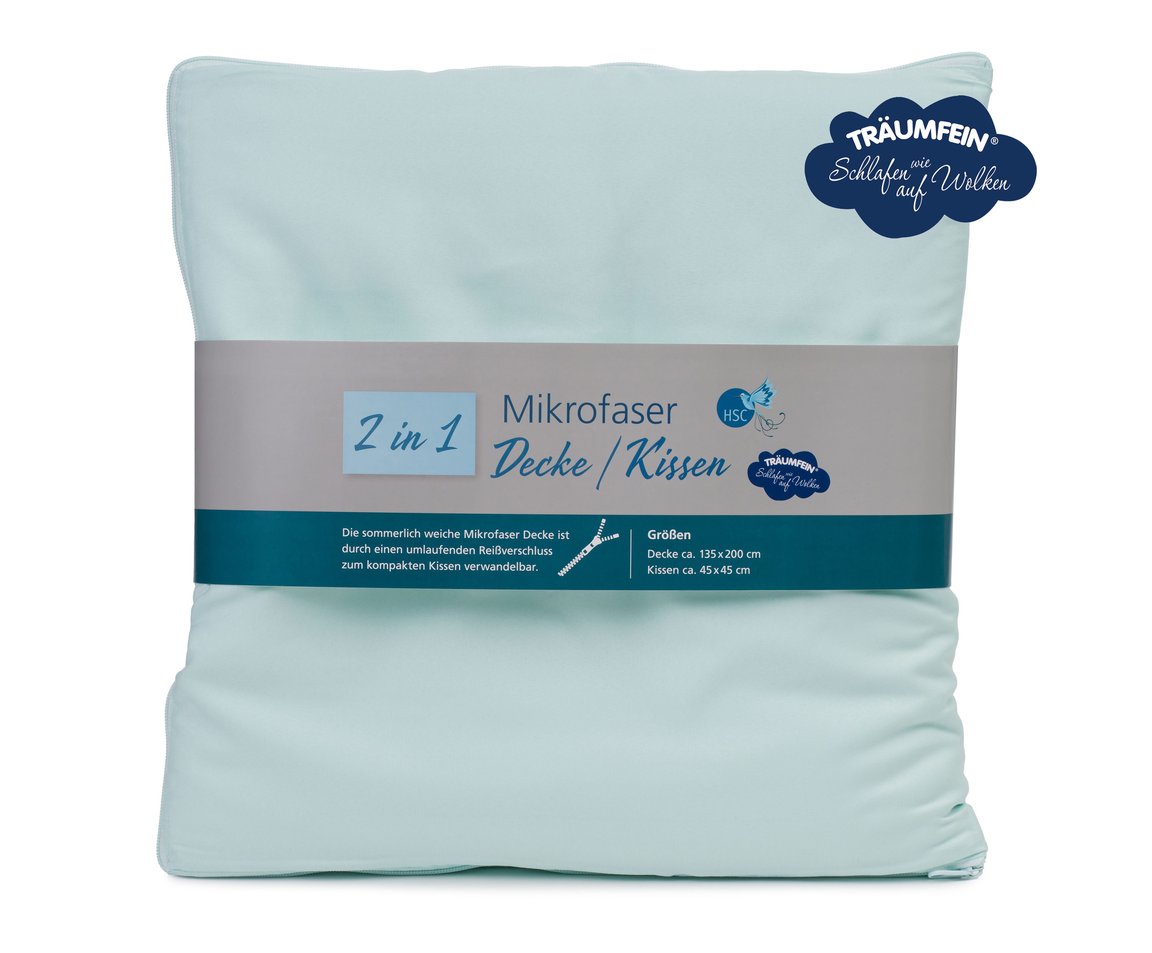 HSC Home-Style-Creation GmbH Microfaserbettdecke 2 in 1, Decke und Kissen, günstig online kaufen