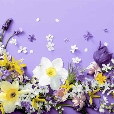 HOME FASHION Papierserviette 20 Servietten Soft Spring lilacs 33x33cm, (20 St)