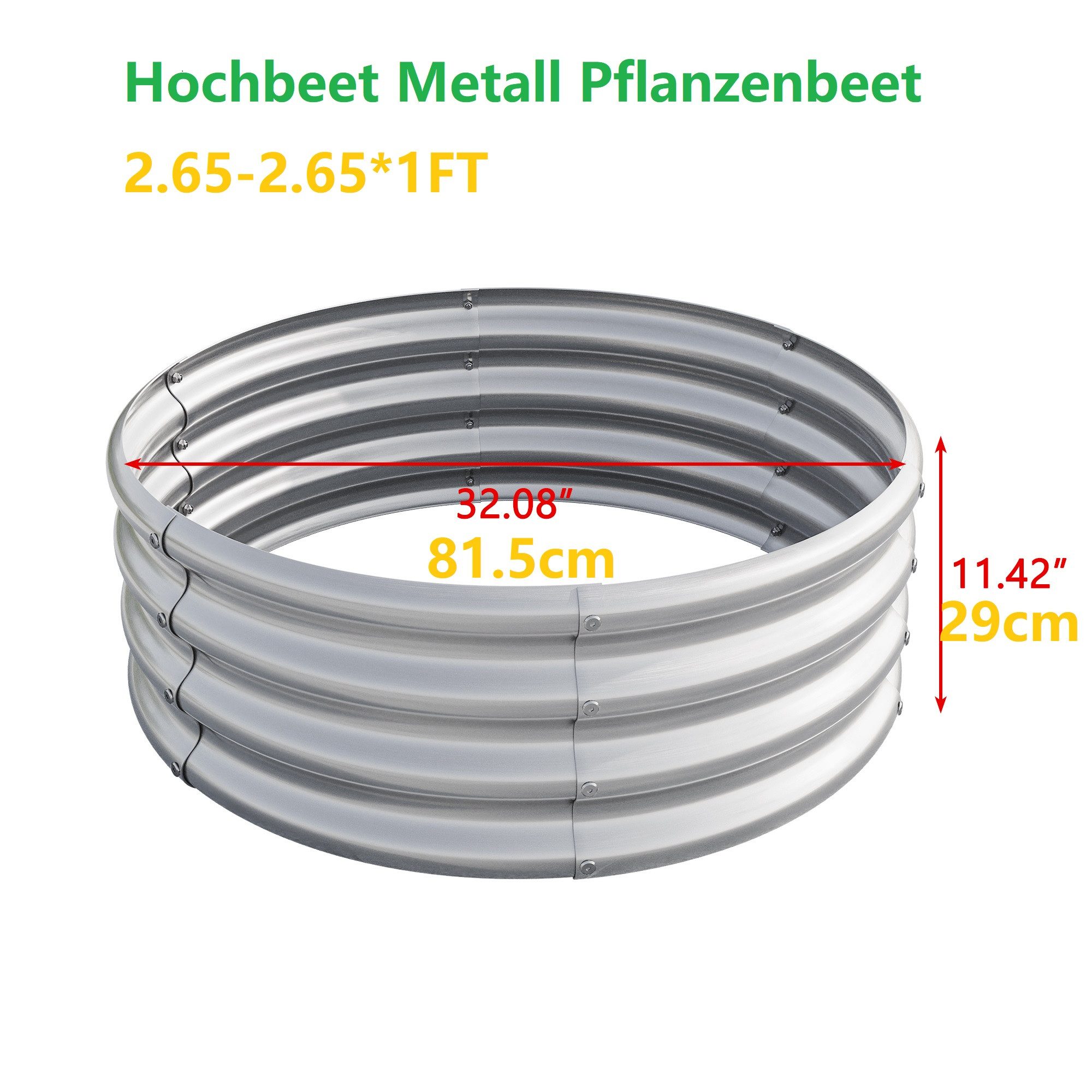 HOMERECOMMEND Hochbeet Blumenkasten, Halbkreis-Hochbeet aus Metall günstig online kaufen