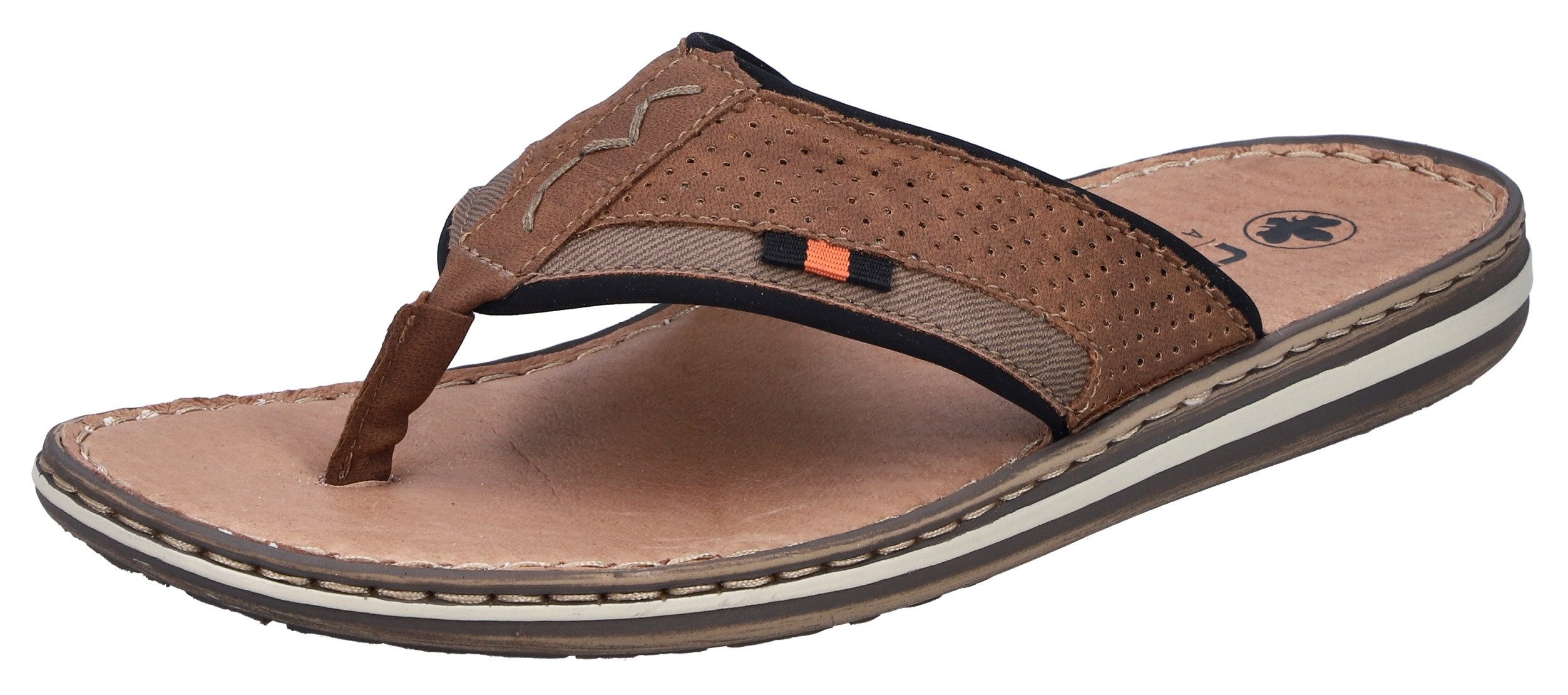 Rieker Zehentrenner Sommerschuh, Strandschuh mit weicher Leder-Innensohle günstig online kaufen