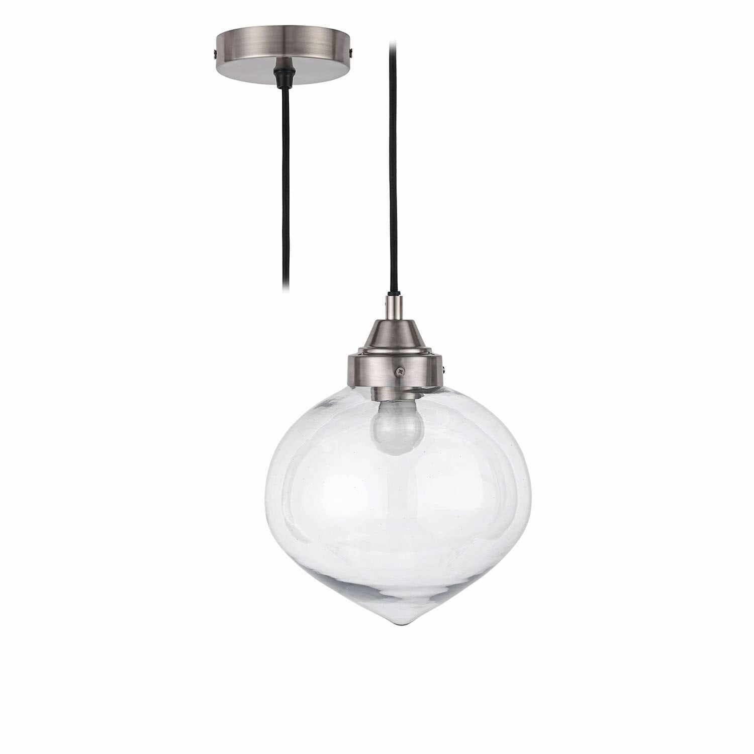 Mirabeau Hängeleuchten Hängelampe Lunariello klar/silber