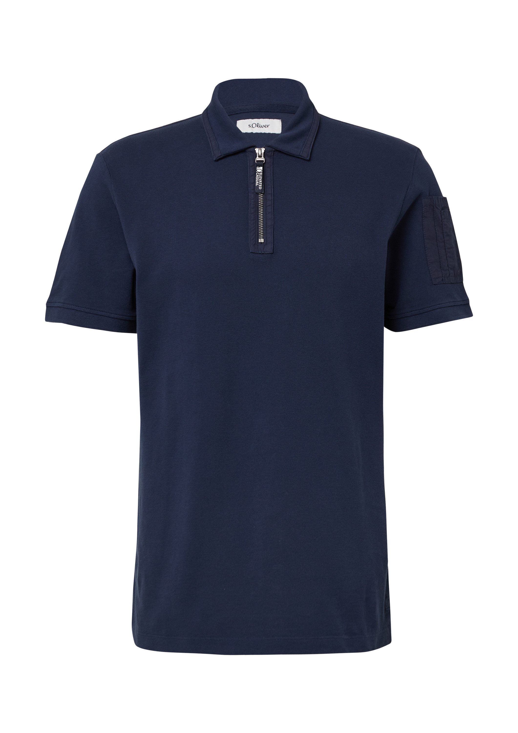 s.Oliver Kurzarmshirt Polo-Shirt Poloshirt mit Reißverschluss günstig online kaufen
