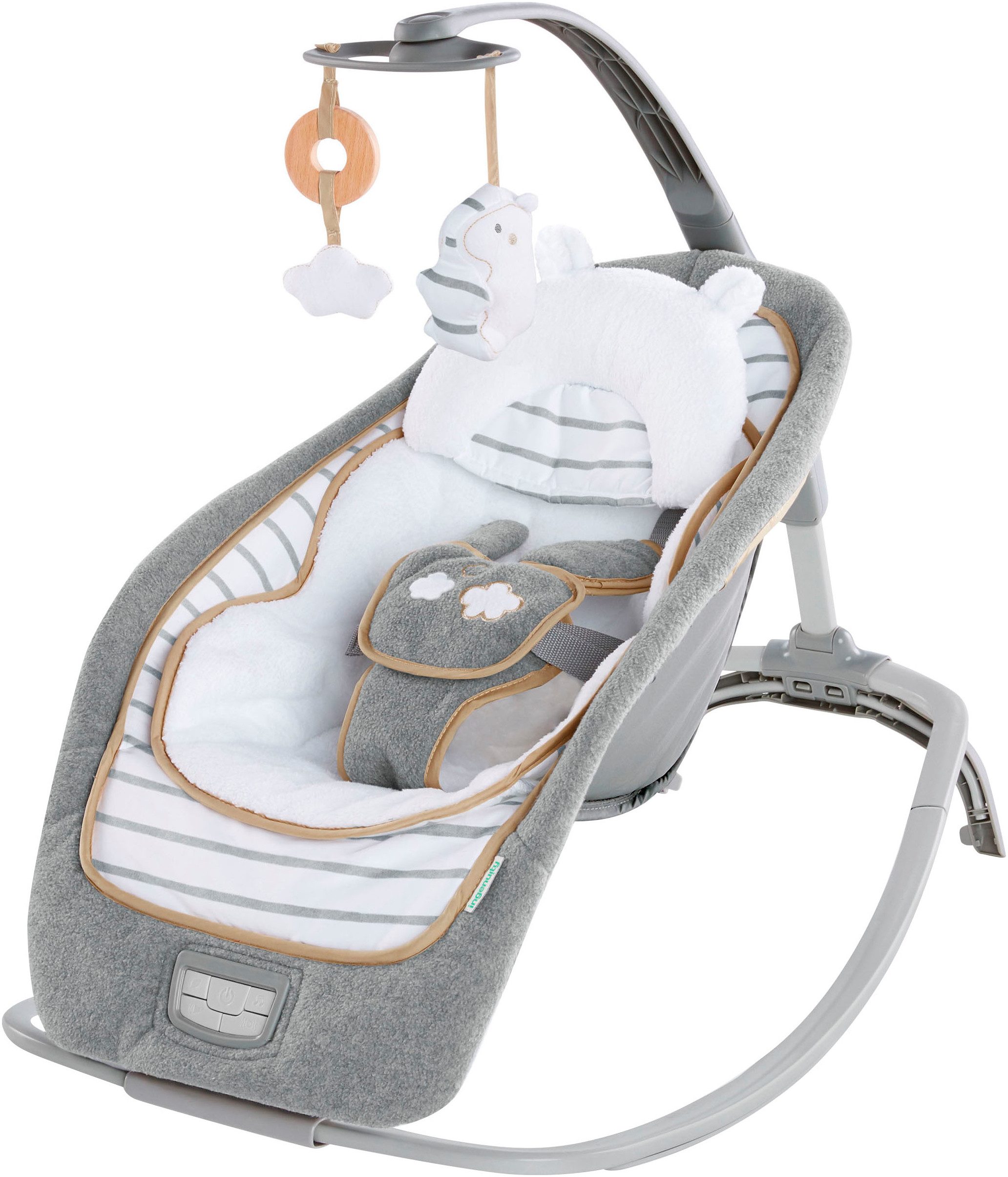 ingenuity Babywippe Rocking Seat - Bella Teddy, mit Sound-Effekt