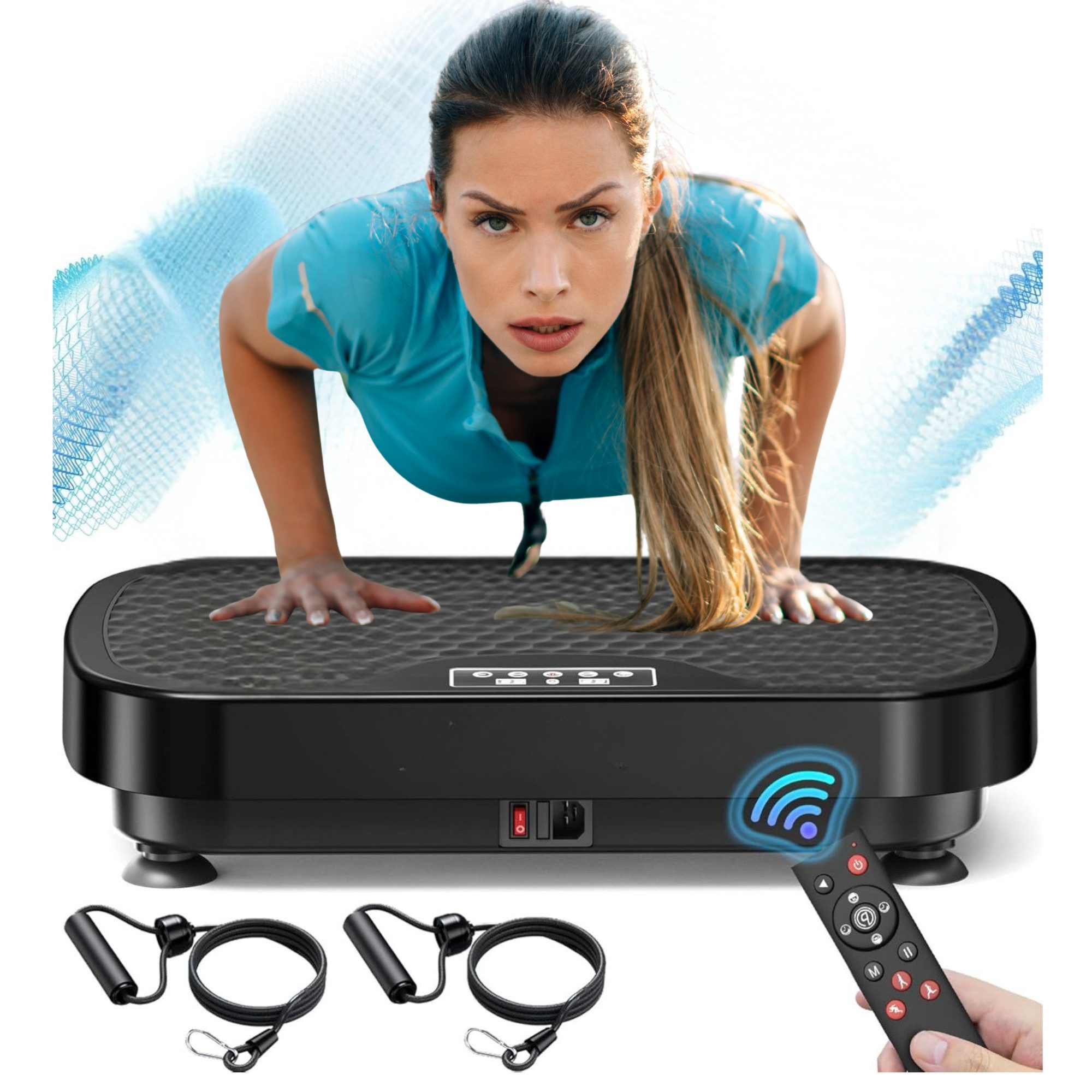 Vivitar Vibrationsplatte Vibrierende Schüttelplattform für das Ganzkörper-Fitnesstraining, (maximale Vibrationsgeschwindigkeit 99rpm, 108 Widerstandsstufen, bestes Gerät für Heimfitness für Männer und Frauen, kompaktes Design), für Lymphdrainage, Ganzkörper-Fitness-Schüttelplatte