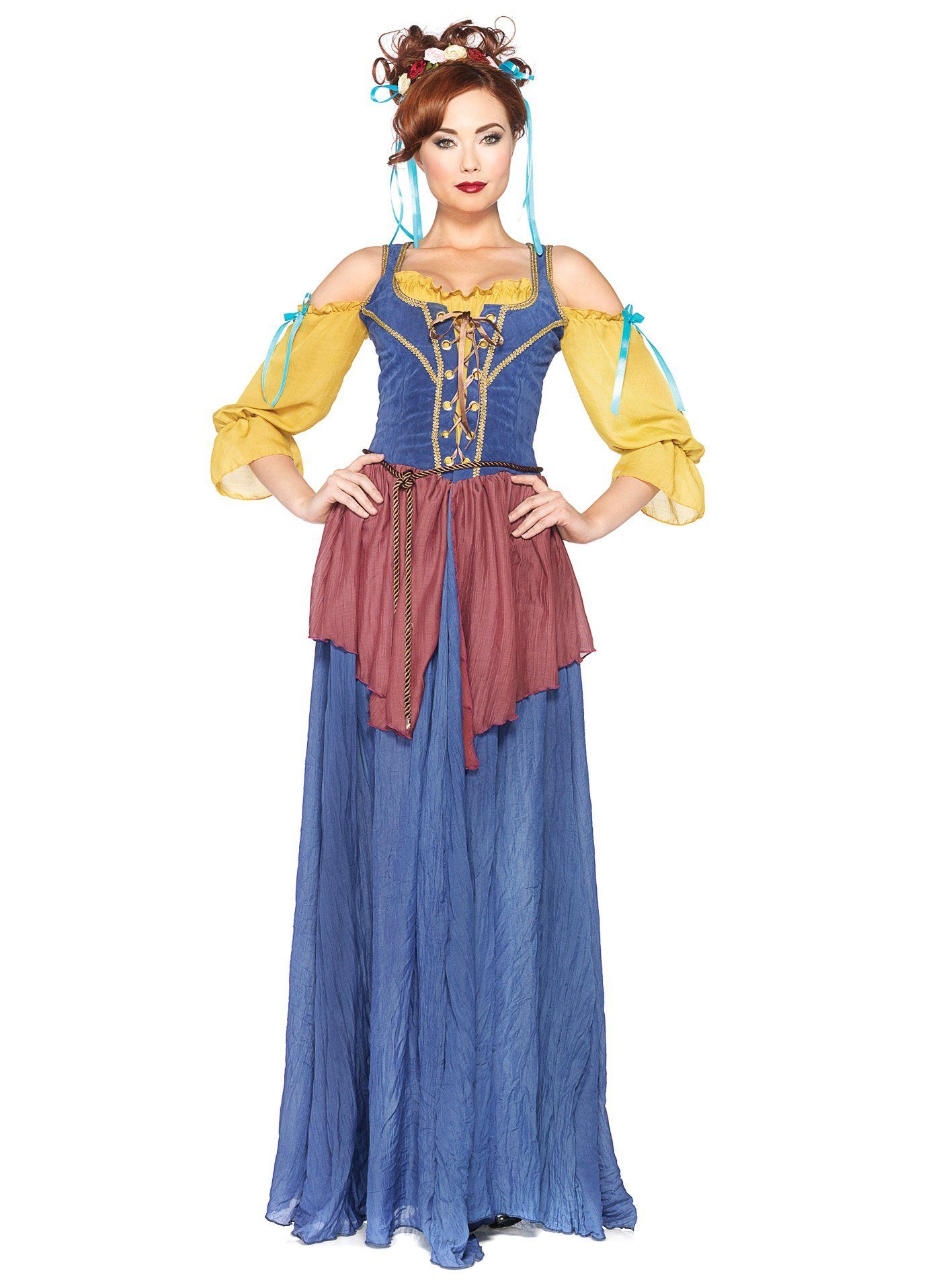 Leg Avenue Kostüm Mittelalterliche Magd, Entzückendes Schnürkleid im historischen Design