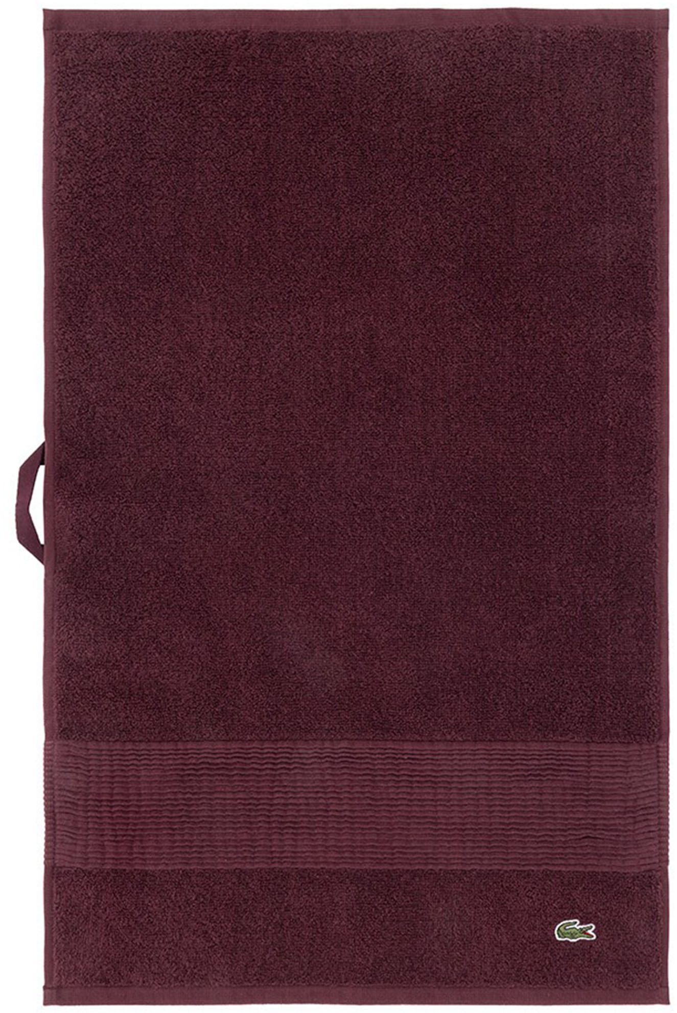 Lacoste Gästehandtuch LLECROCO, Frottier (1-St), mit Label-Applikationen