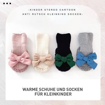 Daisred 2 Paar Baby Sockenschuhe Prinzessin Stricken Stoppersocken Lauflernschuh