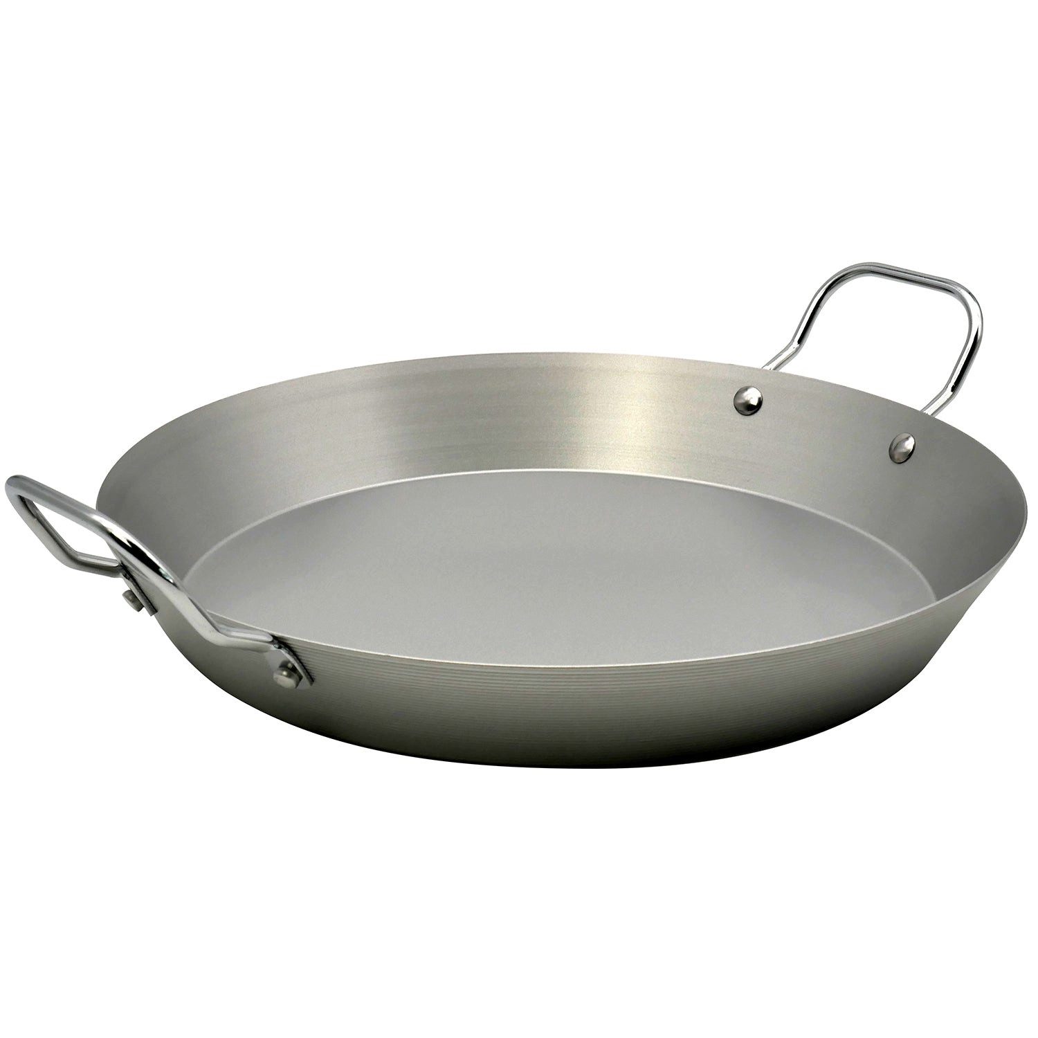 Steuber Grillpfanne Servier- und Paellapfanne für den Grill 31cm, Karbonstahl