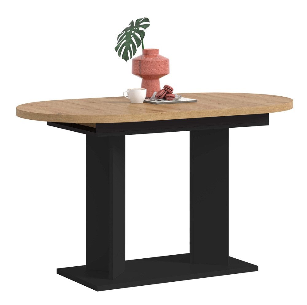 xonox.home Esstisch Esstisch Gustav, ausziehbar, Artisan Eiche / schwarz, Küchentisch
